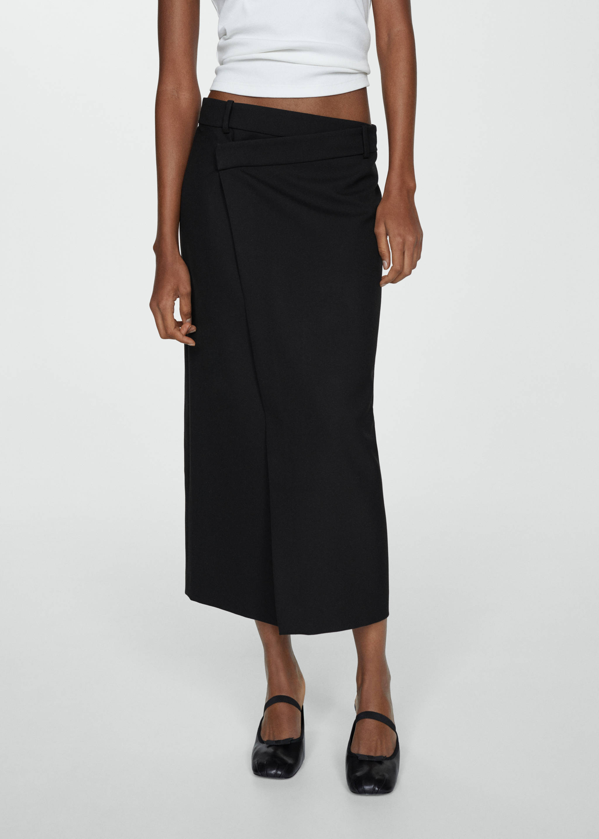 Midi wrap skirt - Medium plane