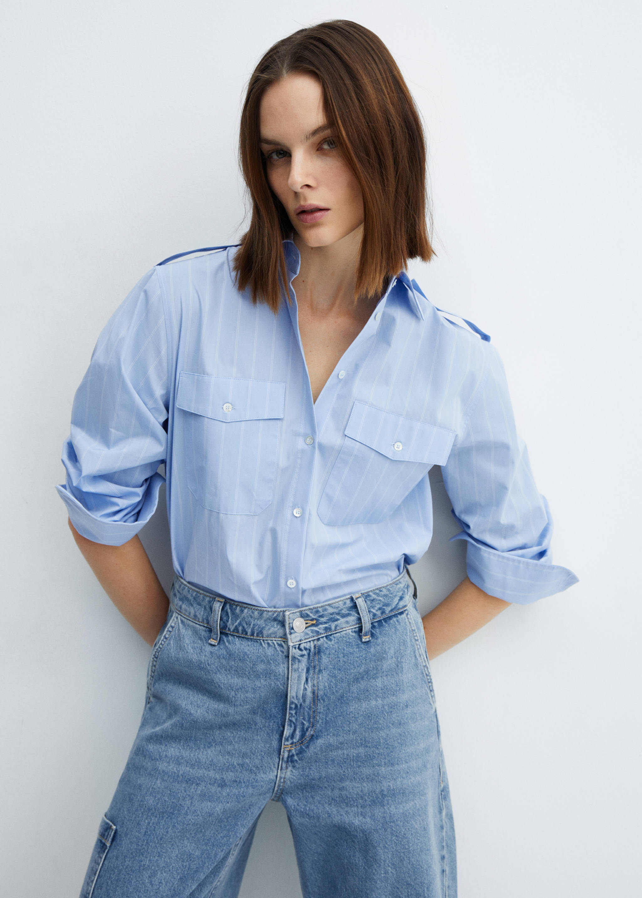 Свободные джинсы карго с карманами - Деталь изделия 1