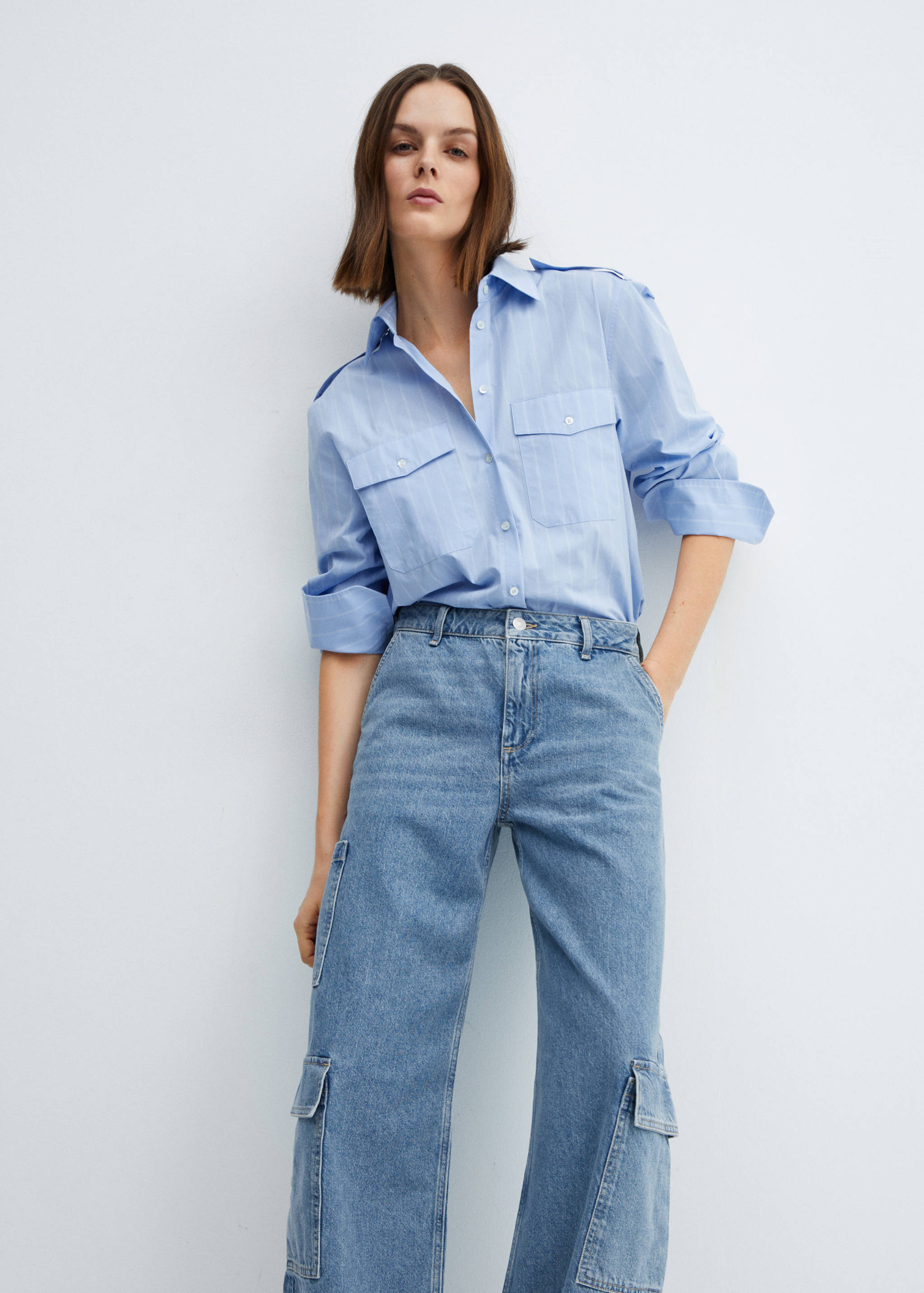 Свободные джинсы карго с карманами - Деталь изделия 2