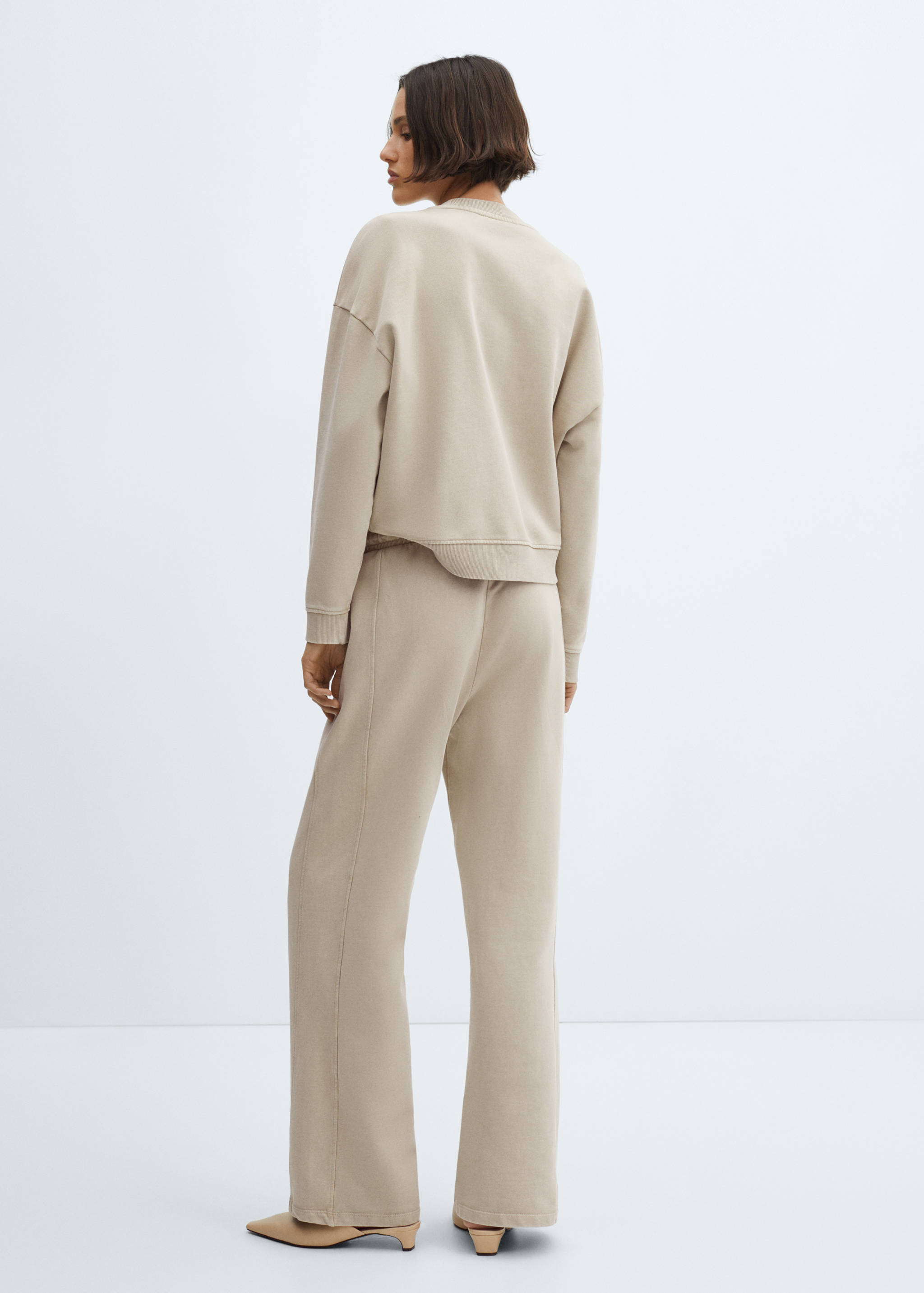 Washed trousers with elastic waist - Reverse of the article