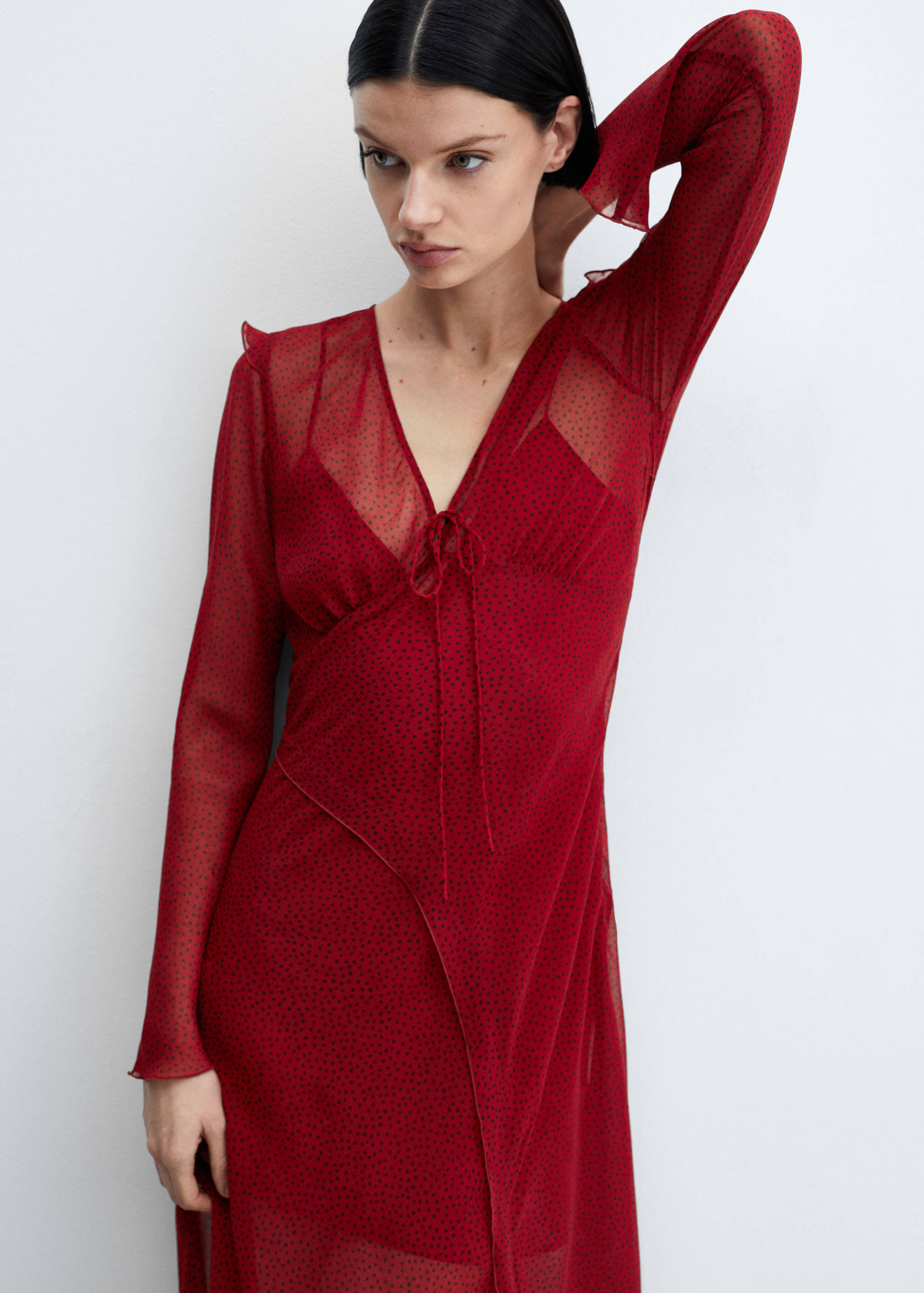 Printed bow dress - Medium plane