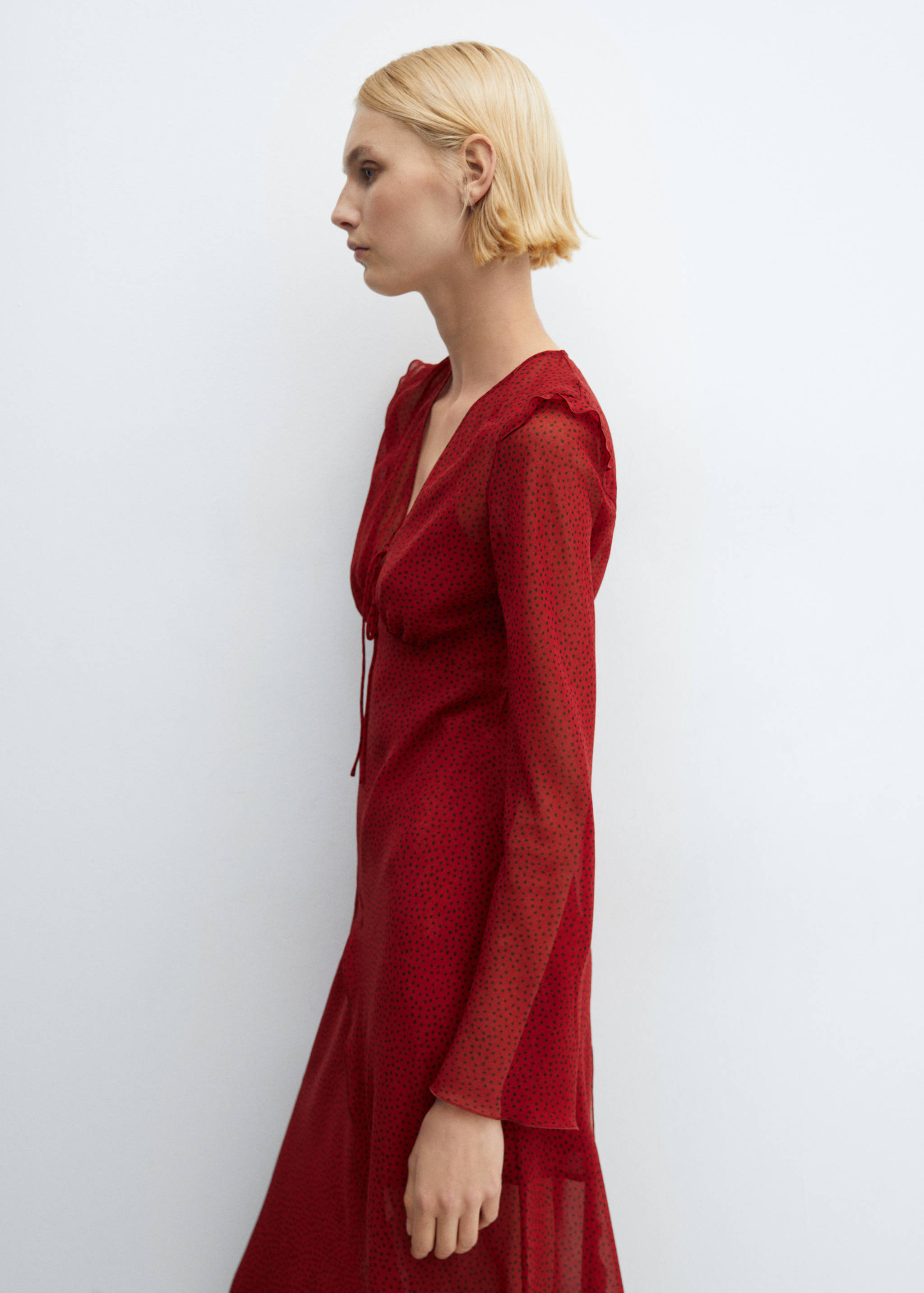 Printed bow dress - Details of the article 2