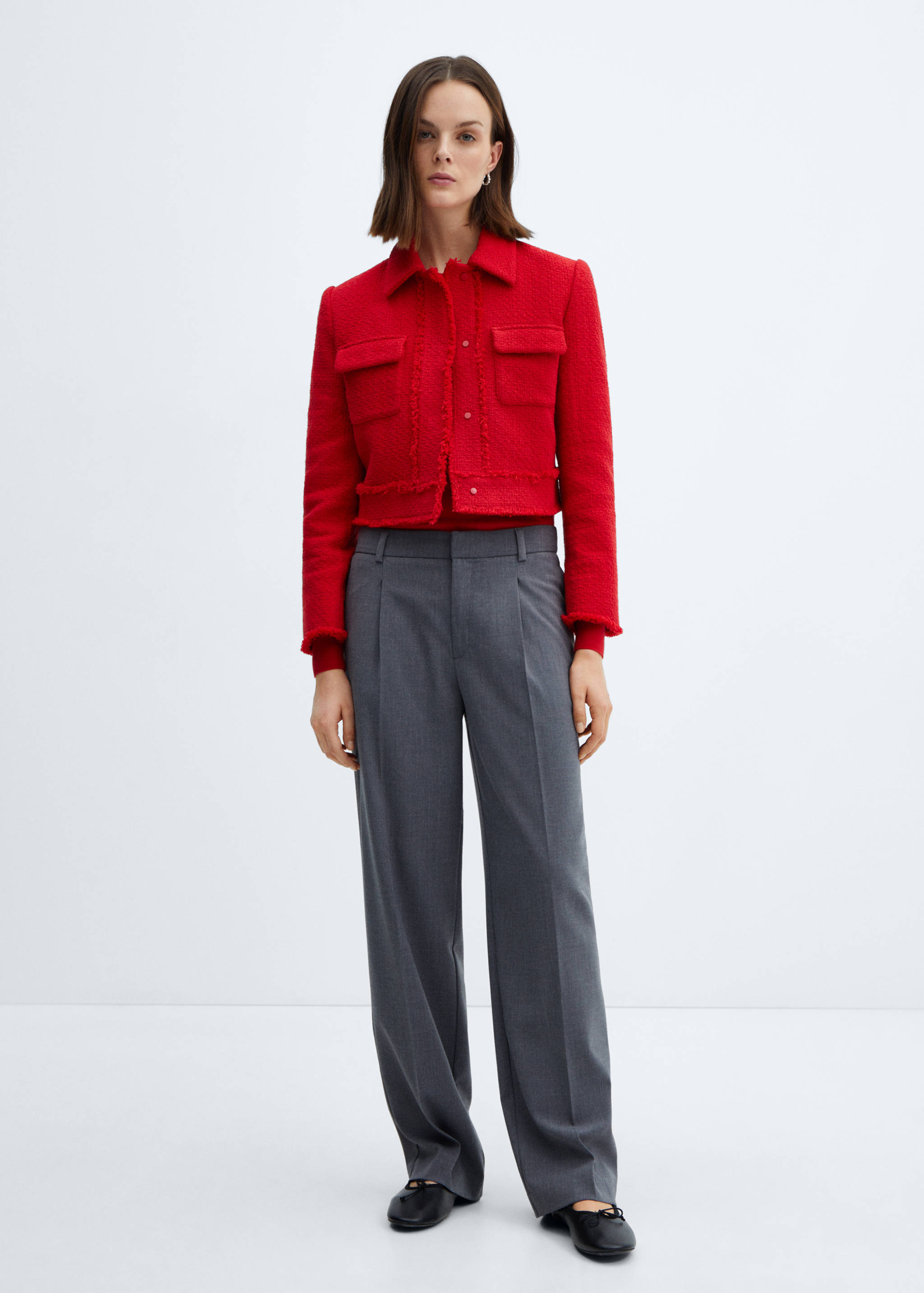 Crop tweed jacket - General plane