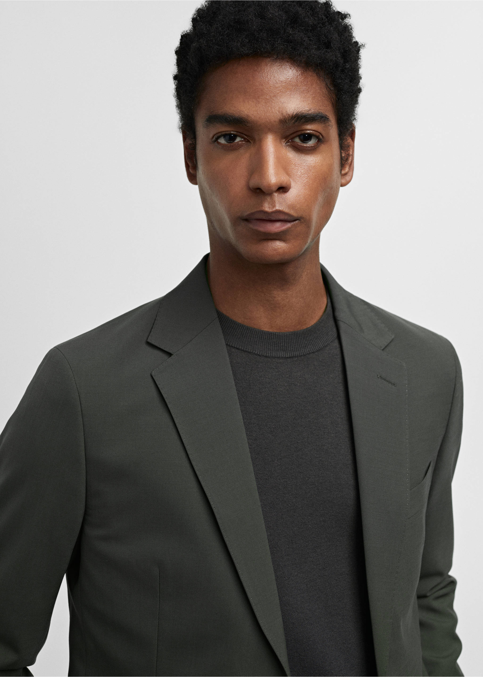 Veste costume laine slim-fit - Détail de l'article 1, Vert. Ref: 67094441-00.