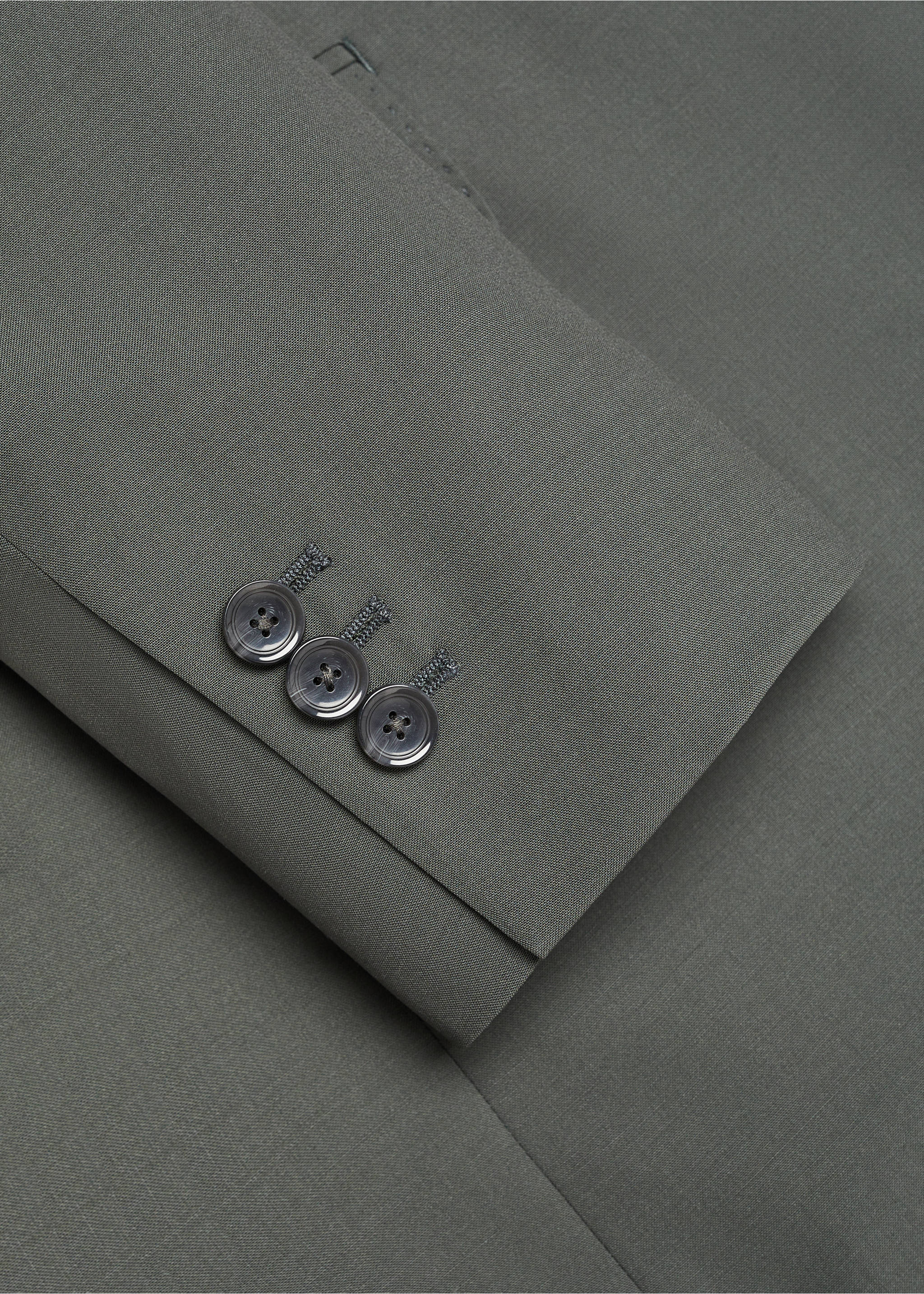 Veste costume laine slim-fit - Détail de l'article 8, Vert. Ref: 67094441-00.
