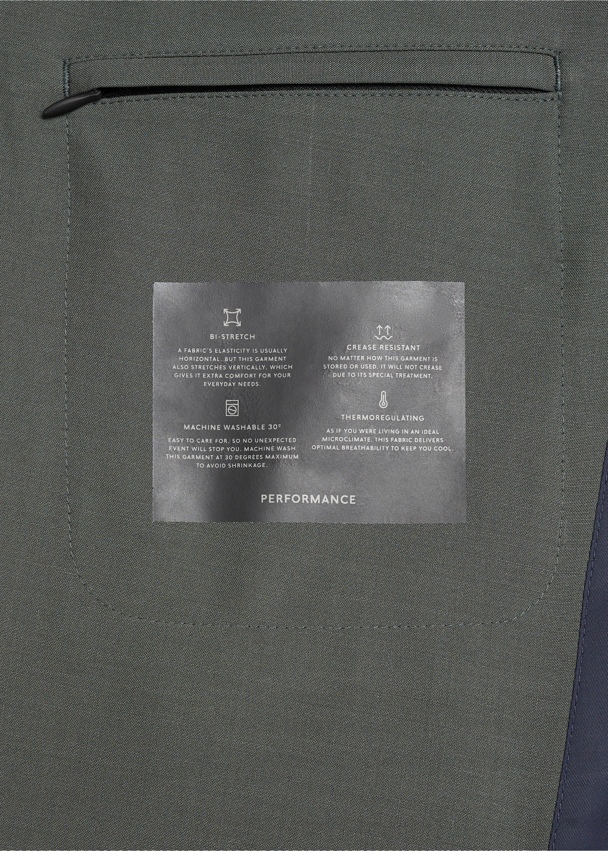 Veste costume laine slim-fit - Détail de l'article 0, Vert. Ref: 67094441-00.