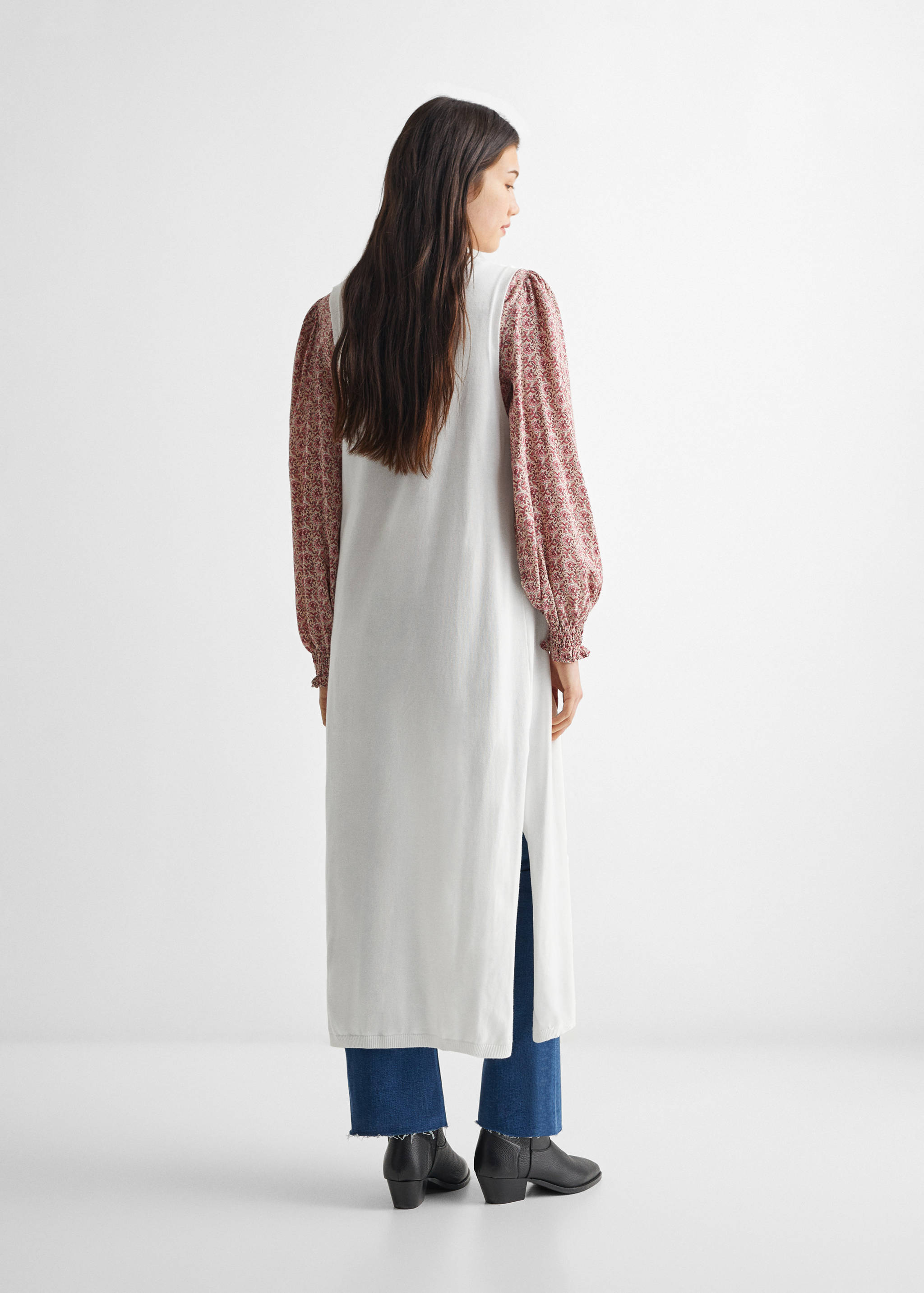 Chaleco punto largo - Reverso del artículo