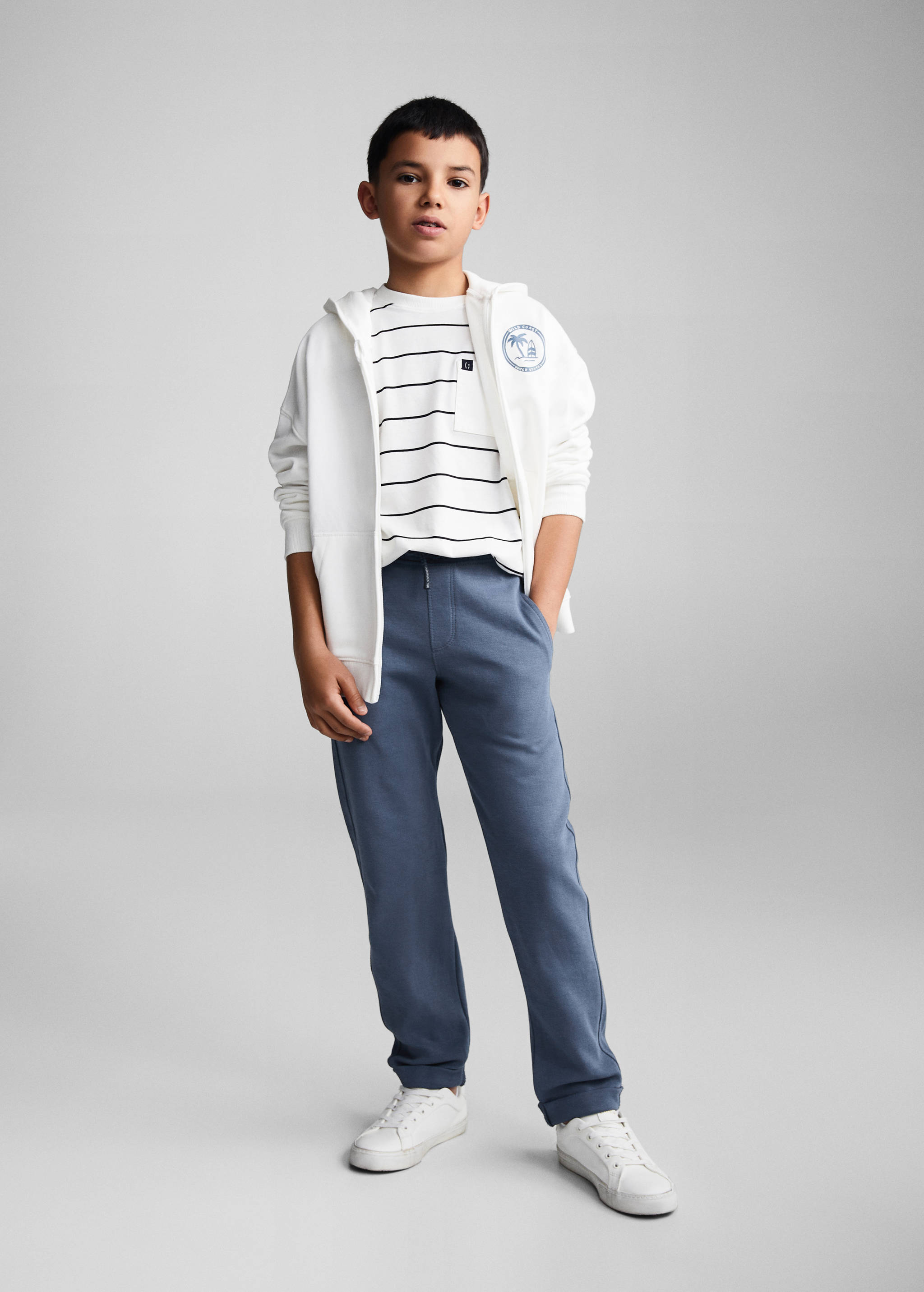 Cotton jogger-style trousers - General plane