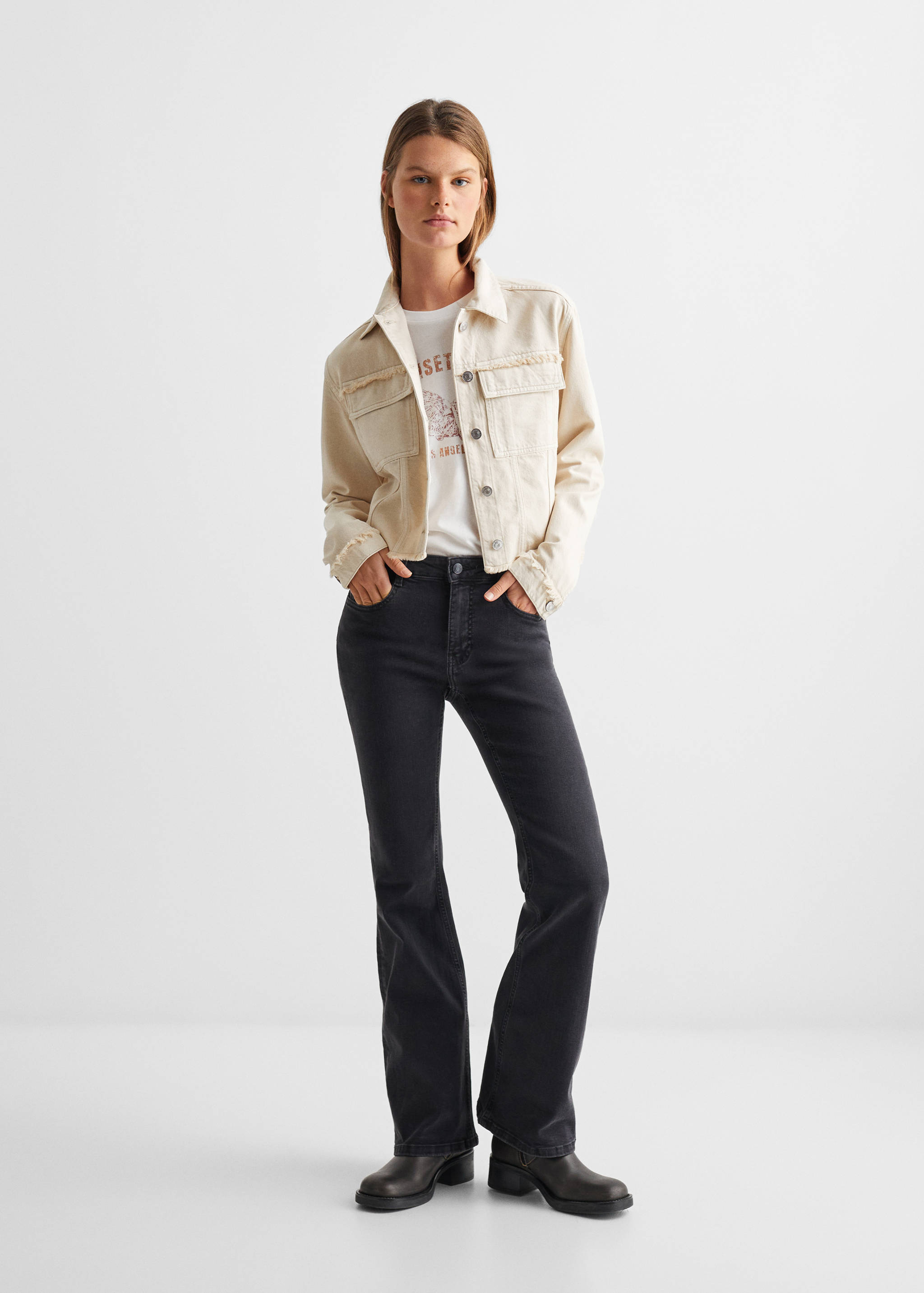 Pocketed denim jacket - General plane