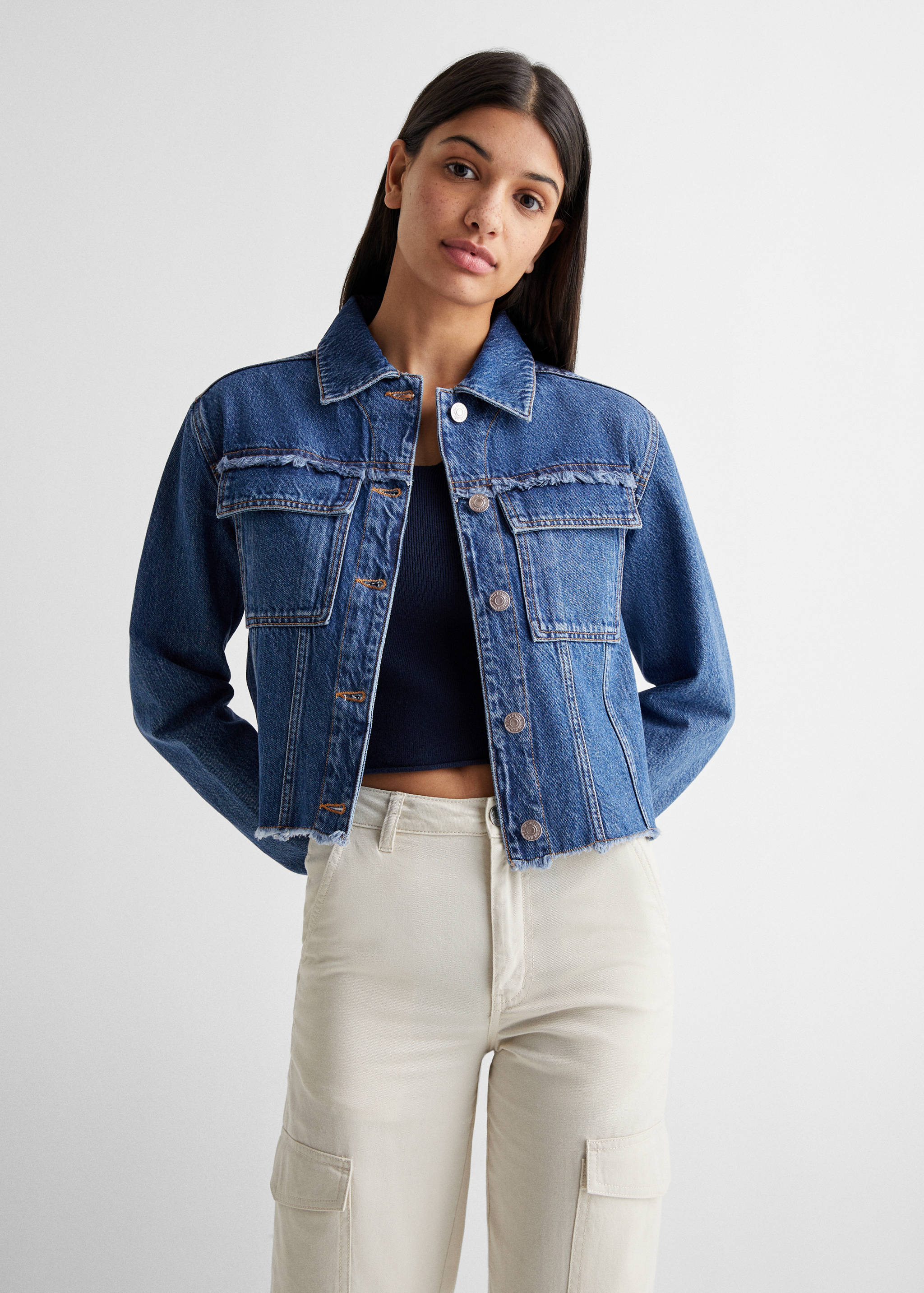 Pocketed denim jacket - Medium plane
