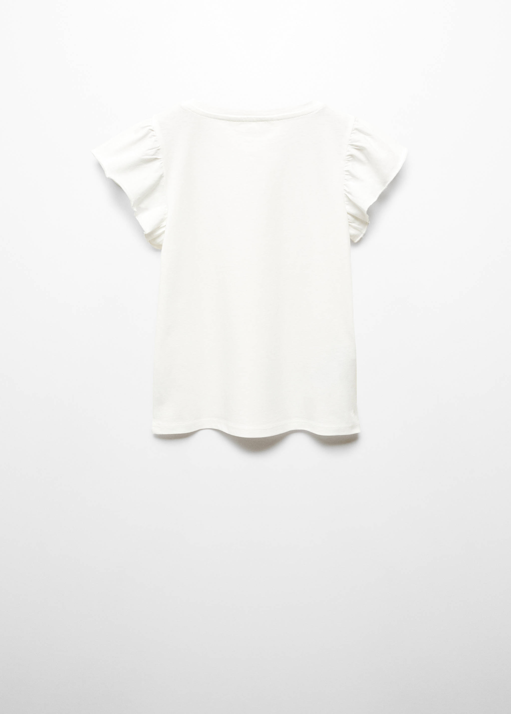 Short-sleeved ruffle t-shirt - Reverse of the article