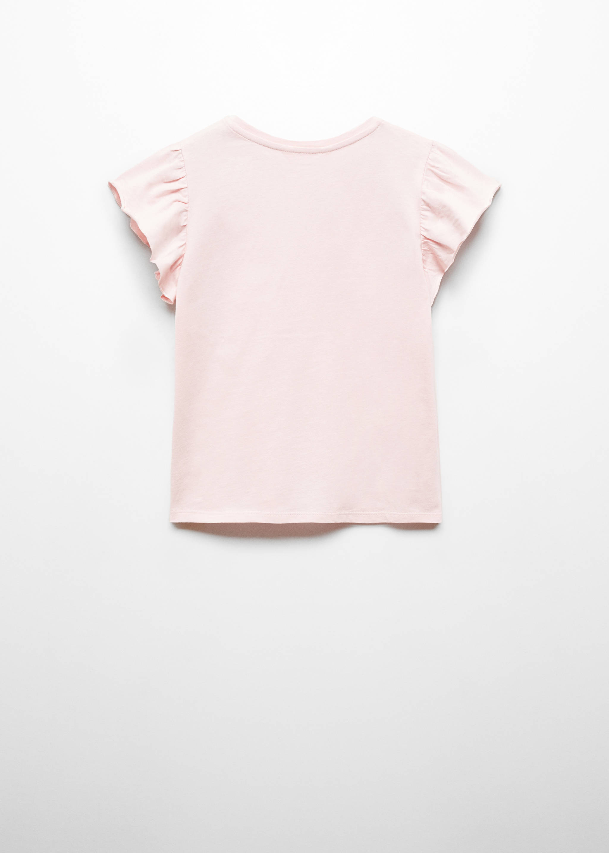 Short-sleeved ruffle t-shirt - Reverse of the article