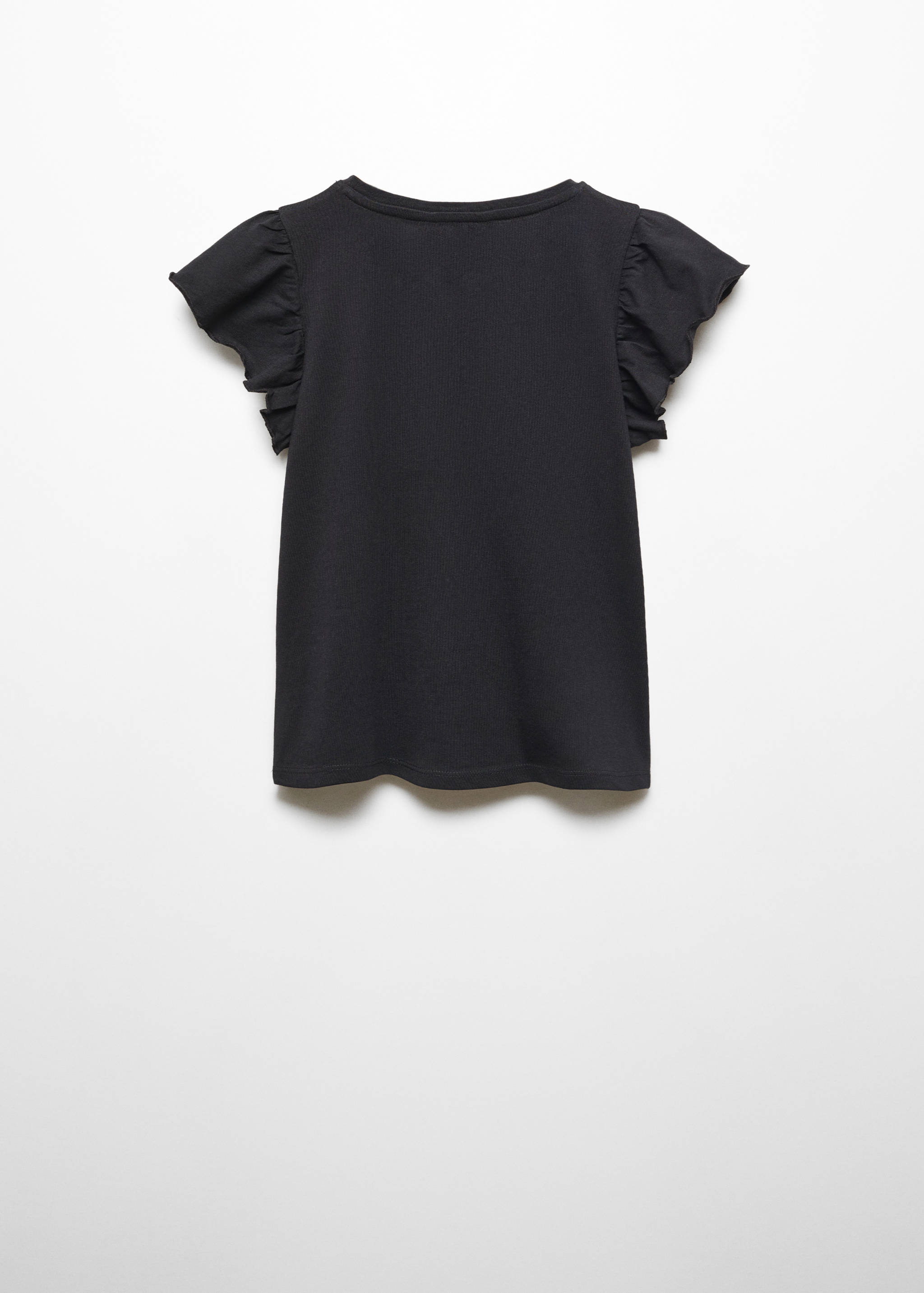 Short-sleeved ruffle t-shirt - Reverse of the article