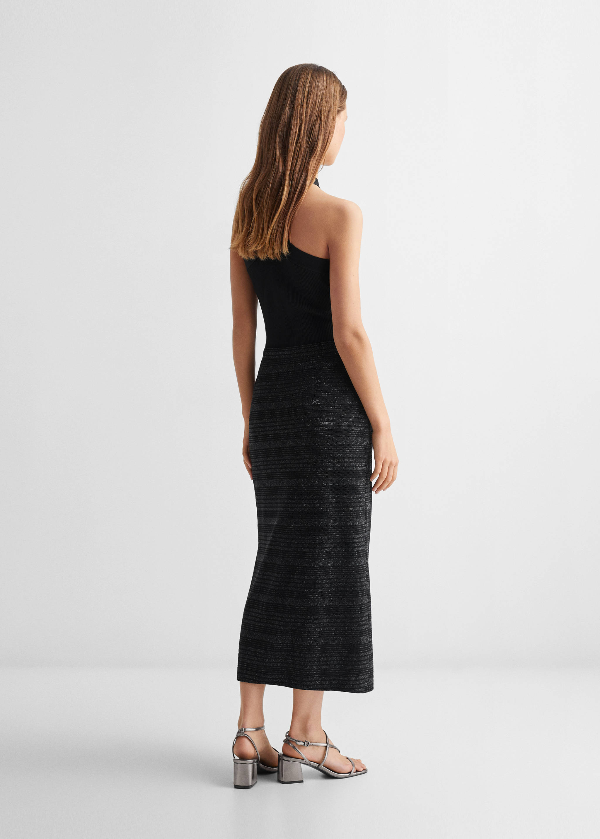 Metallic midi skirt - Reverse of the article