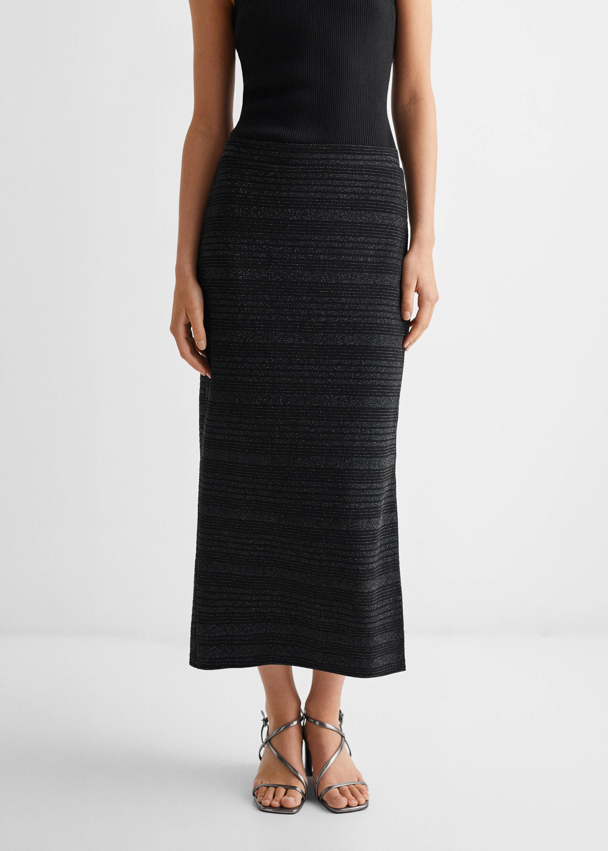 Metallic midi skirt - Details of the article 6