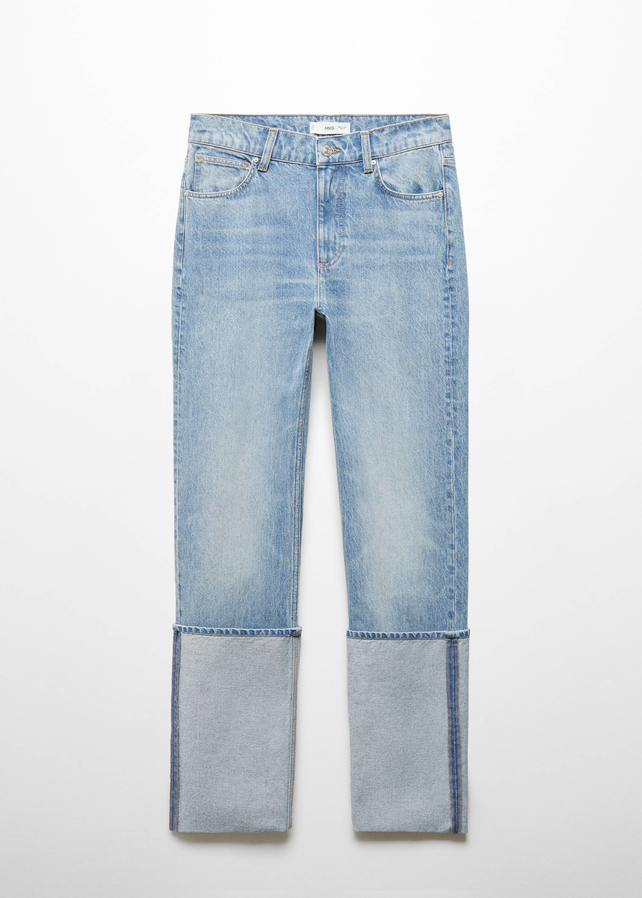 Jean droit à revers - Article sans modèle