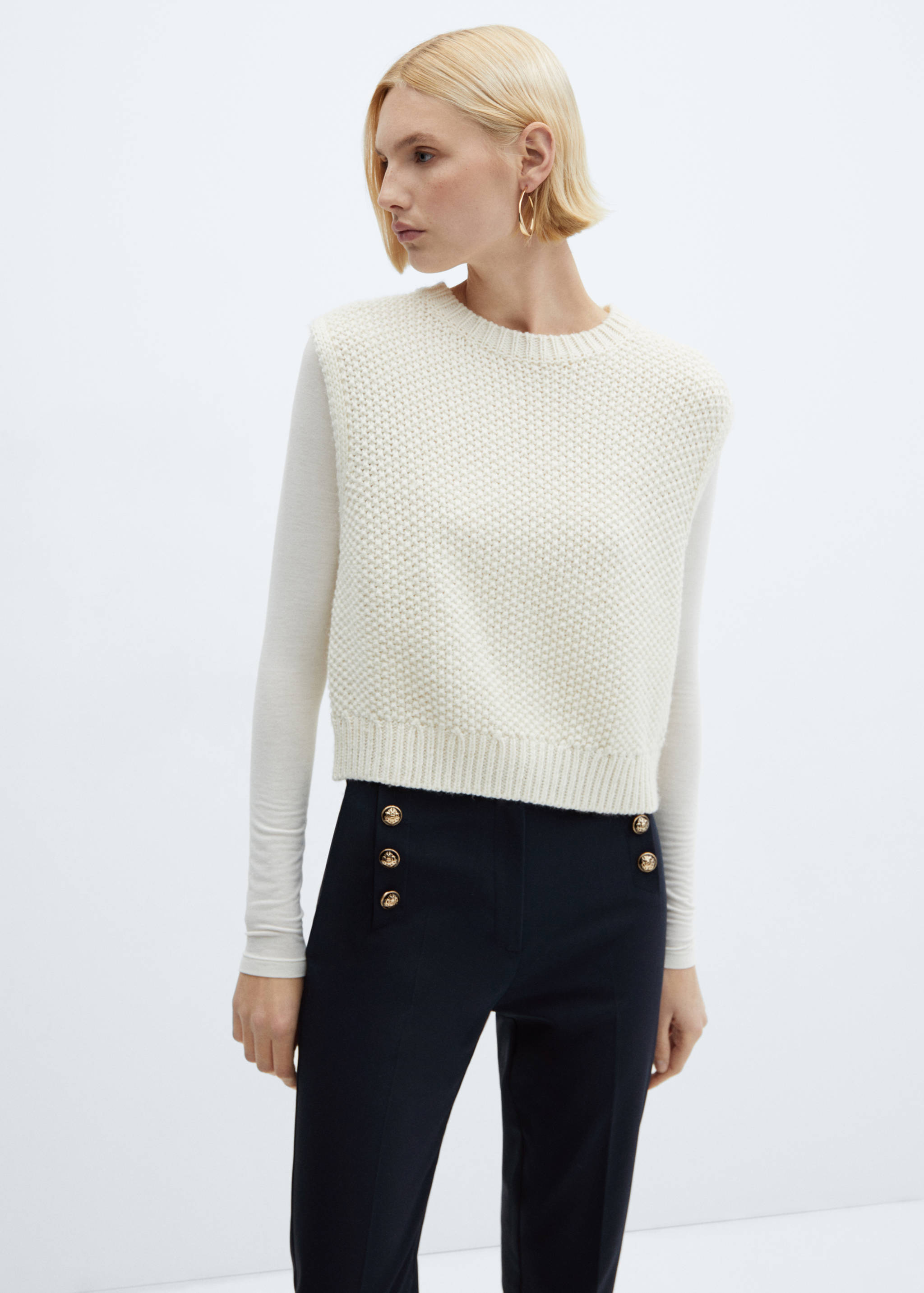 Pantalón crop botones - Detalle del artículo 1