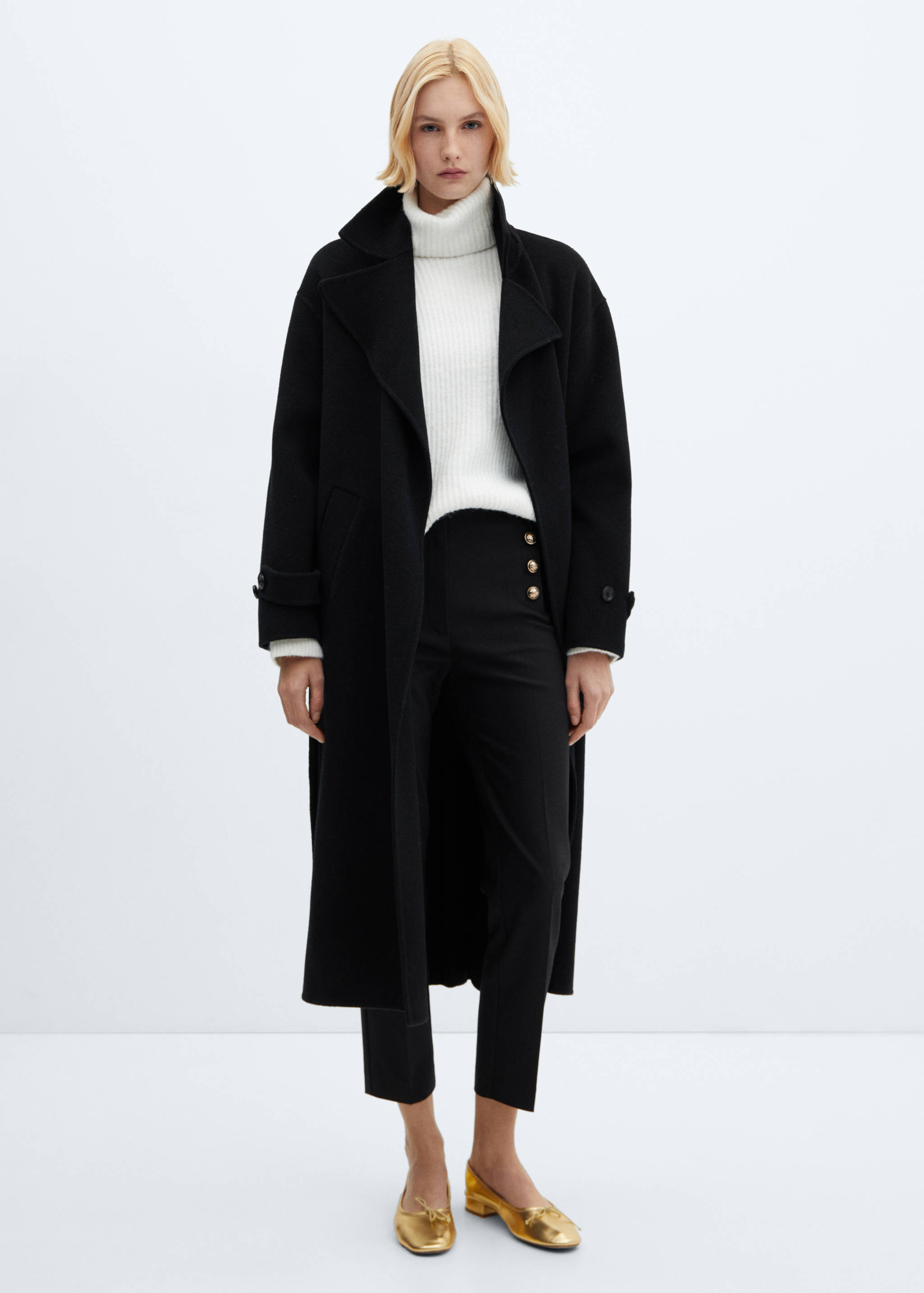 Pantalón crop botones - Plano general