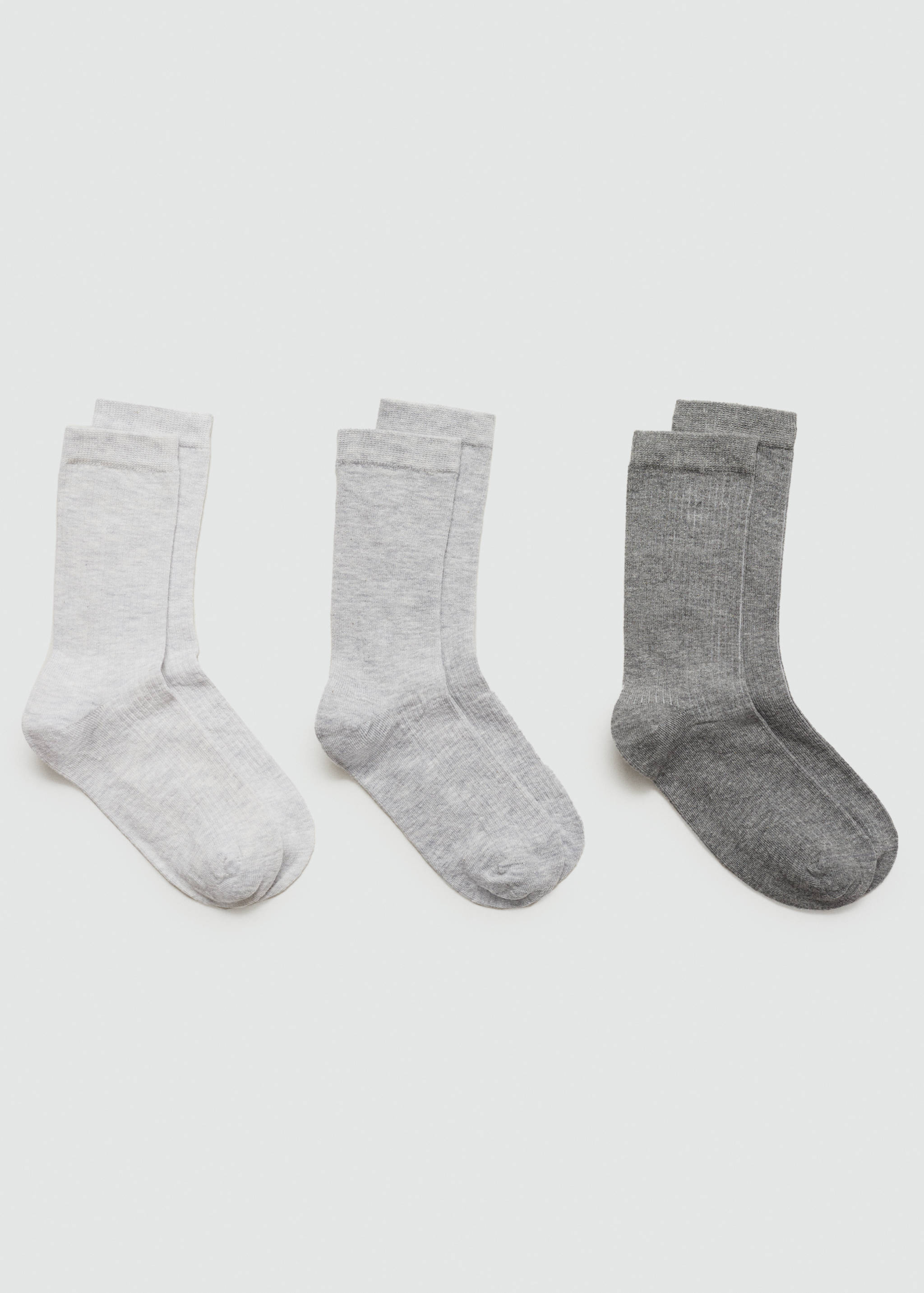3-pack of ribbed cotton socks - Article without model