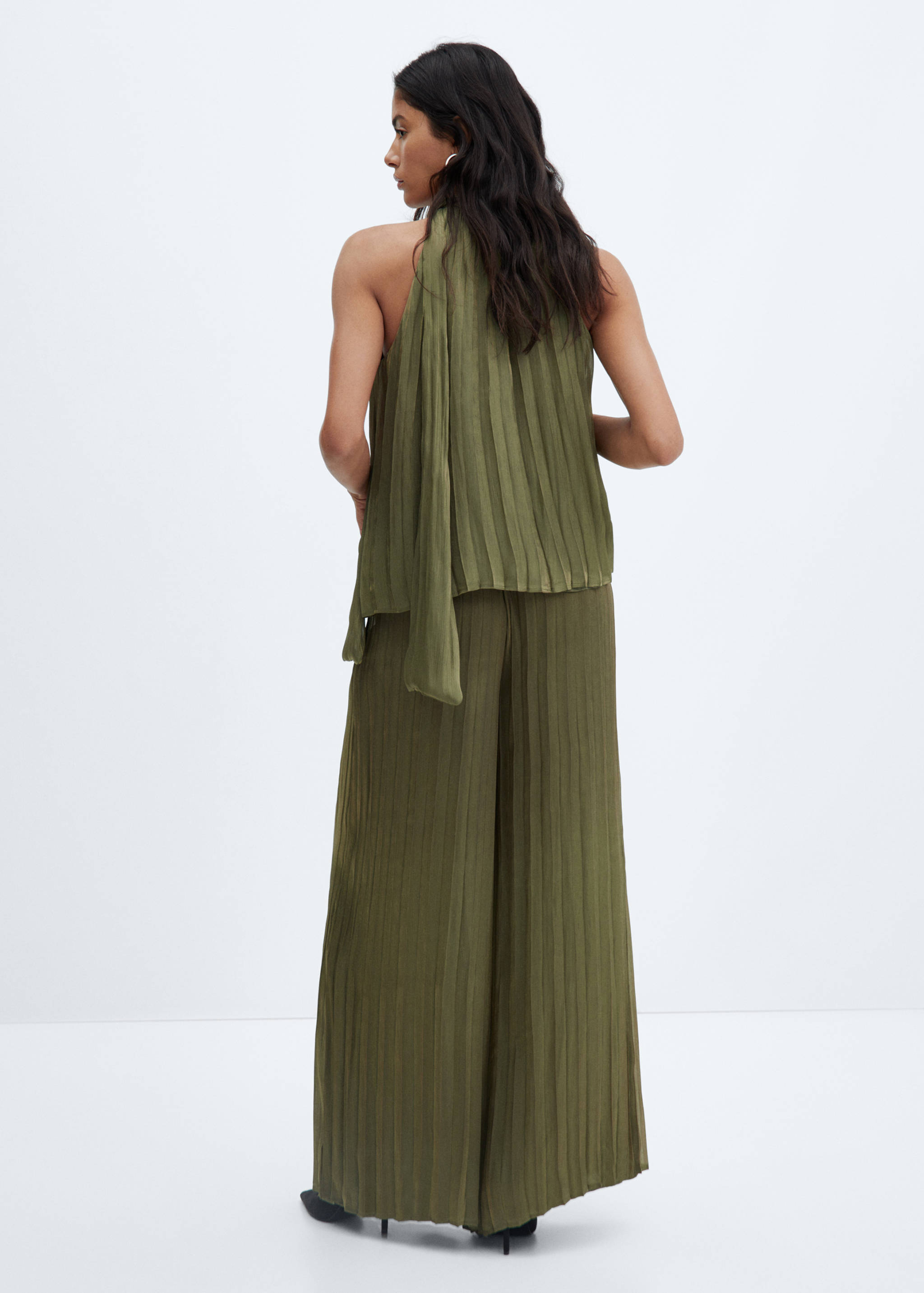 Pleated wide leg trousers - Reverse of the article