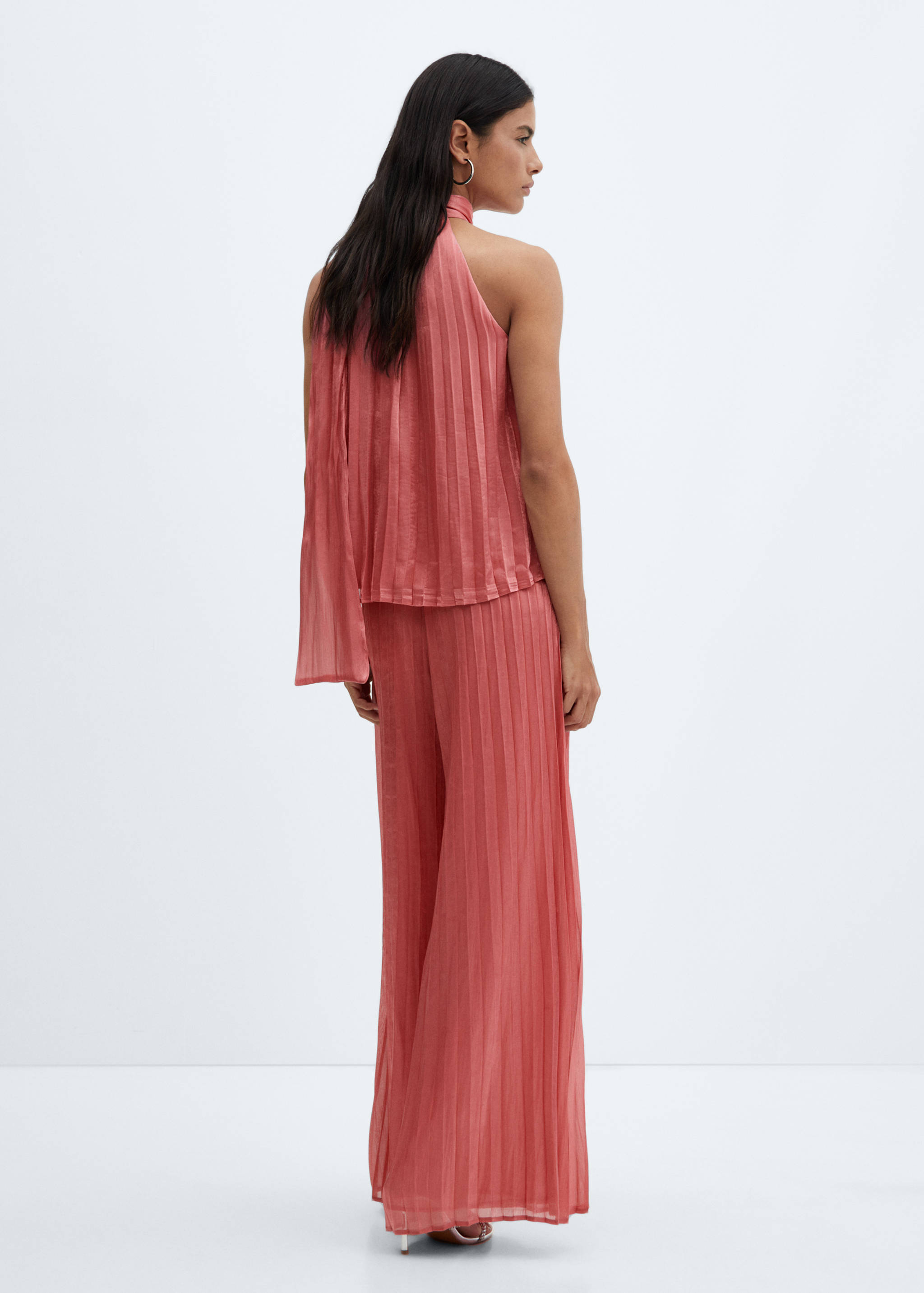 Pleated wide leg trousers - Reverse of the article