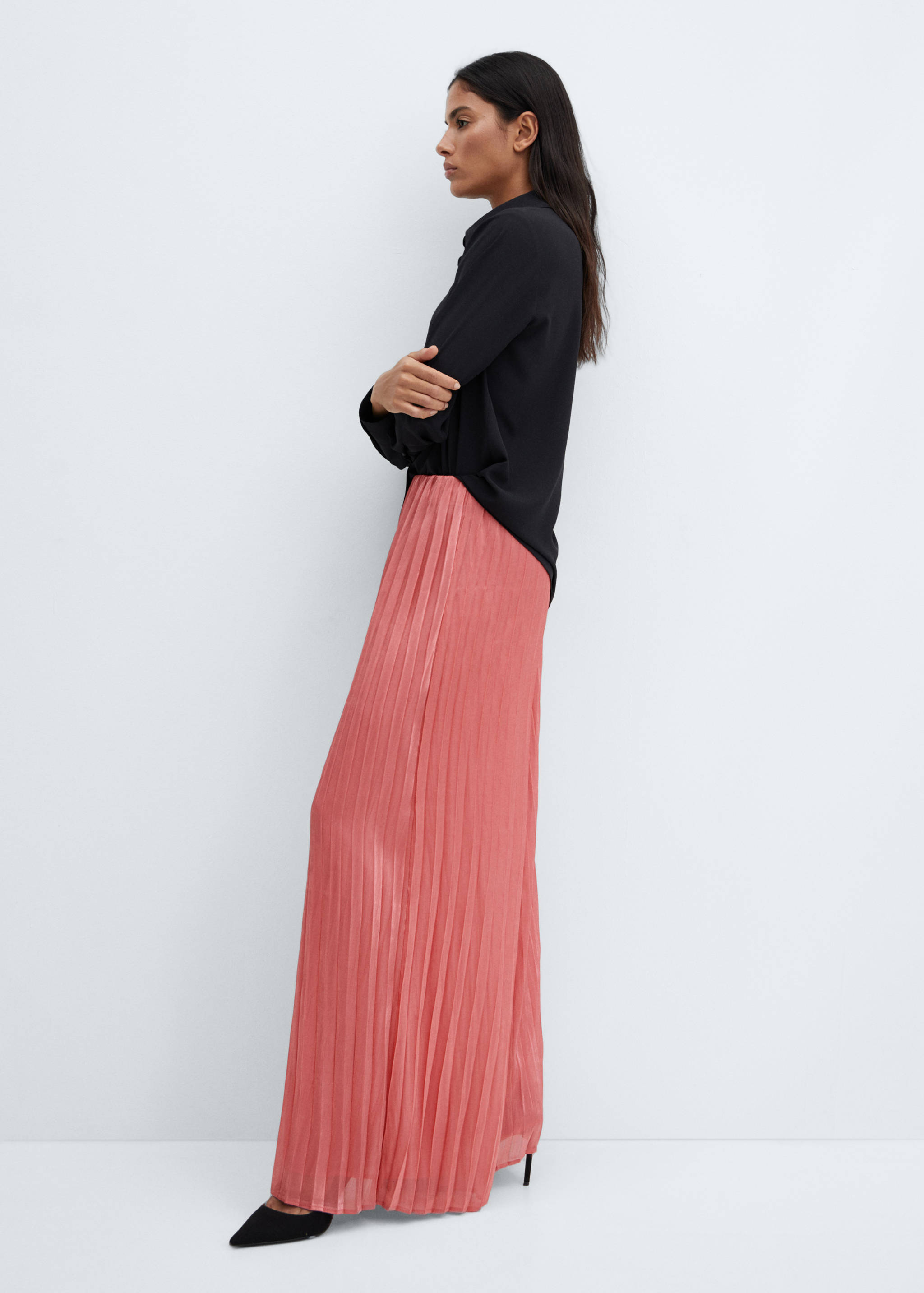 Pleated wide leg trousers - Details of the article 2