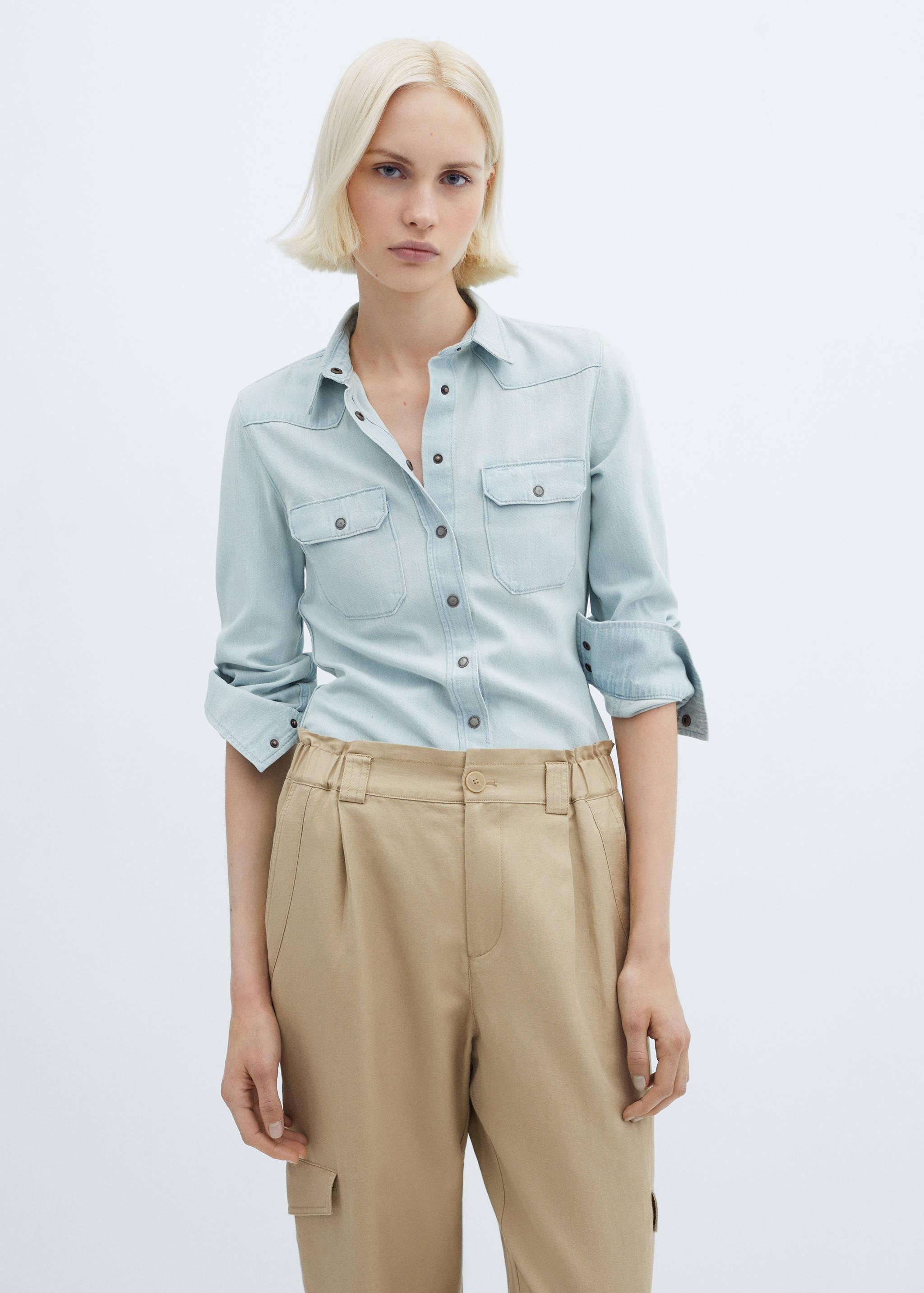 Linen cargo trousers - Details of the article 1