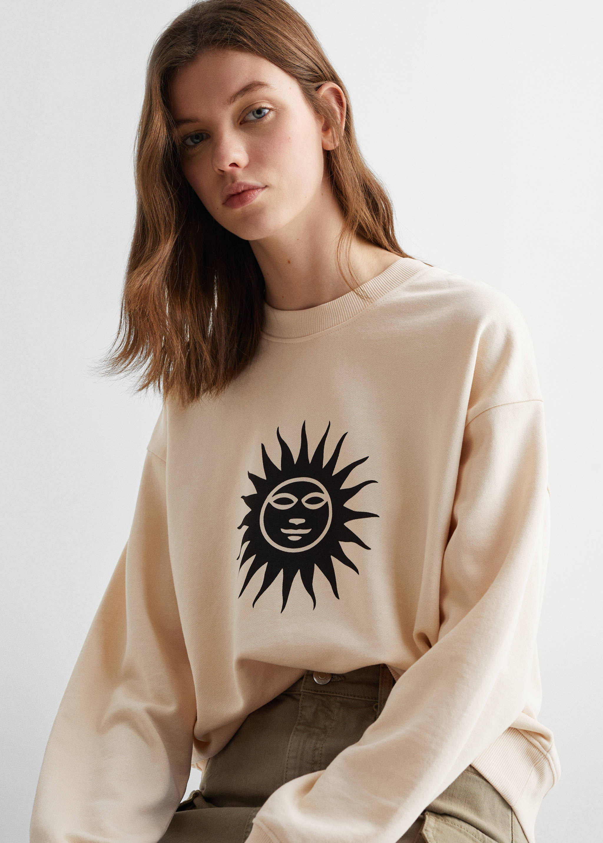 Printed cotton sweatshirt - Details of the article 1
