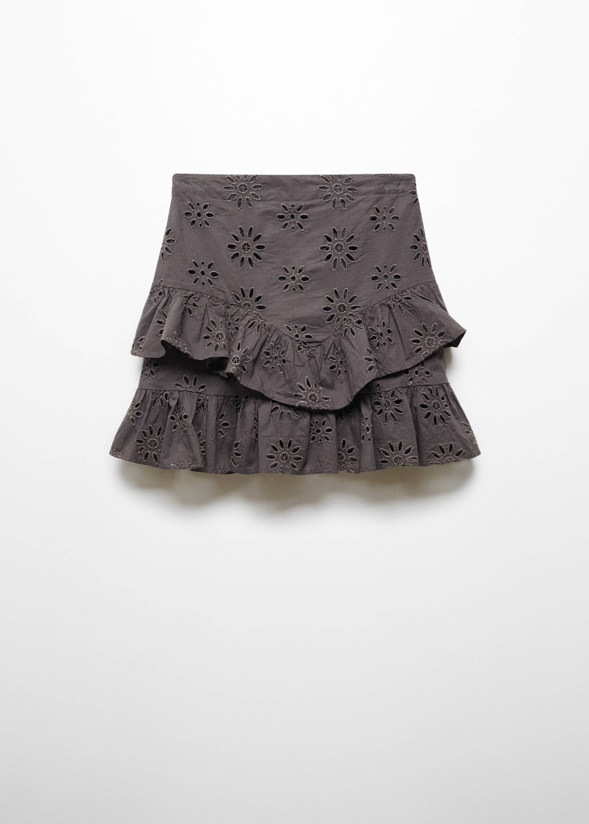 Embroidered ruffled skirt - Article without model