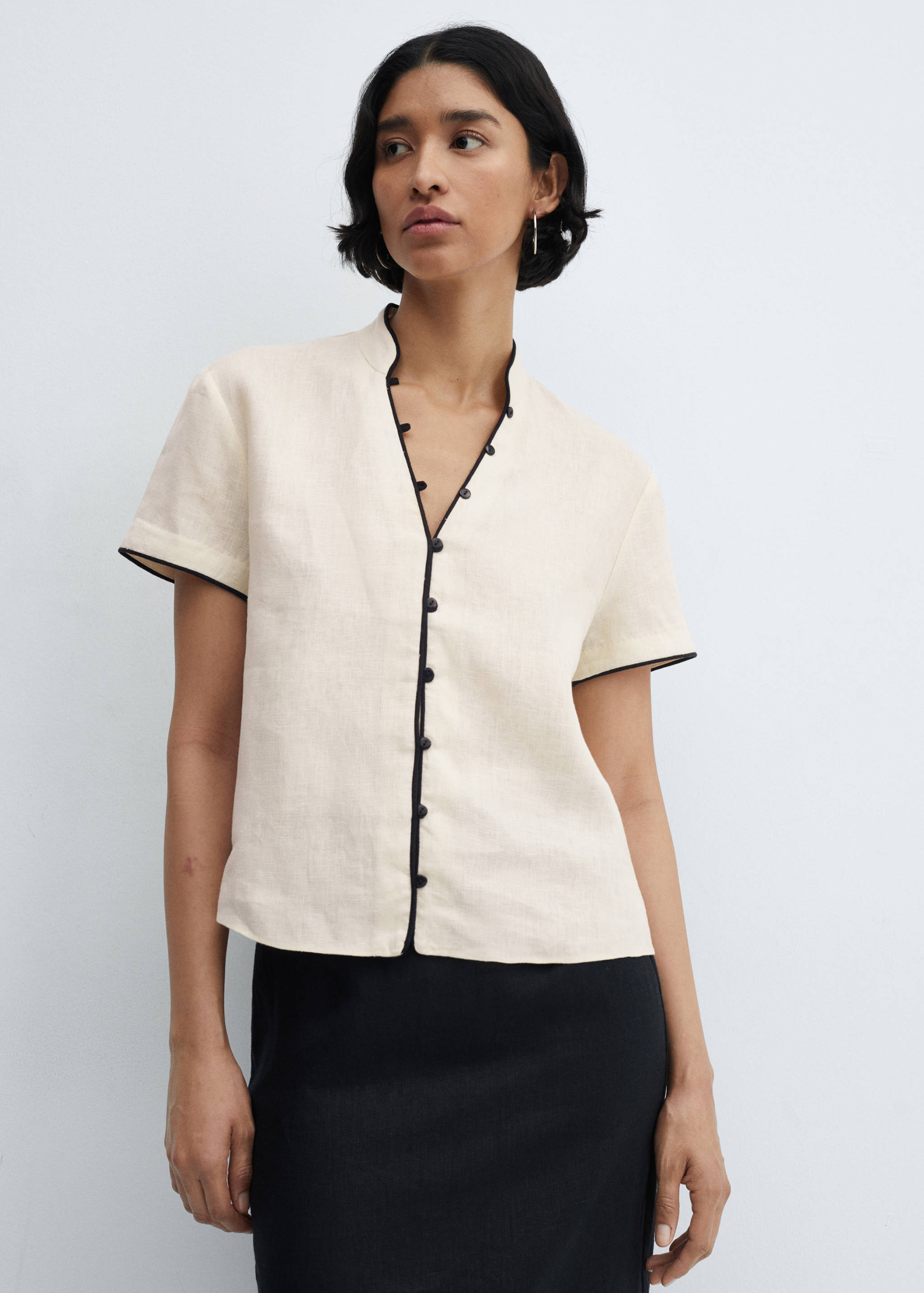 Button linen shirt - Medium plane