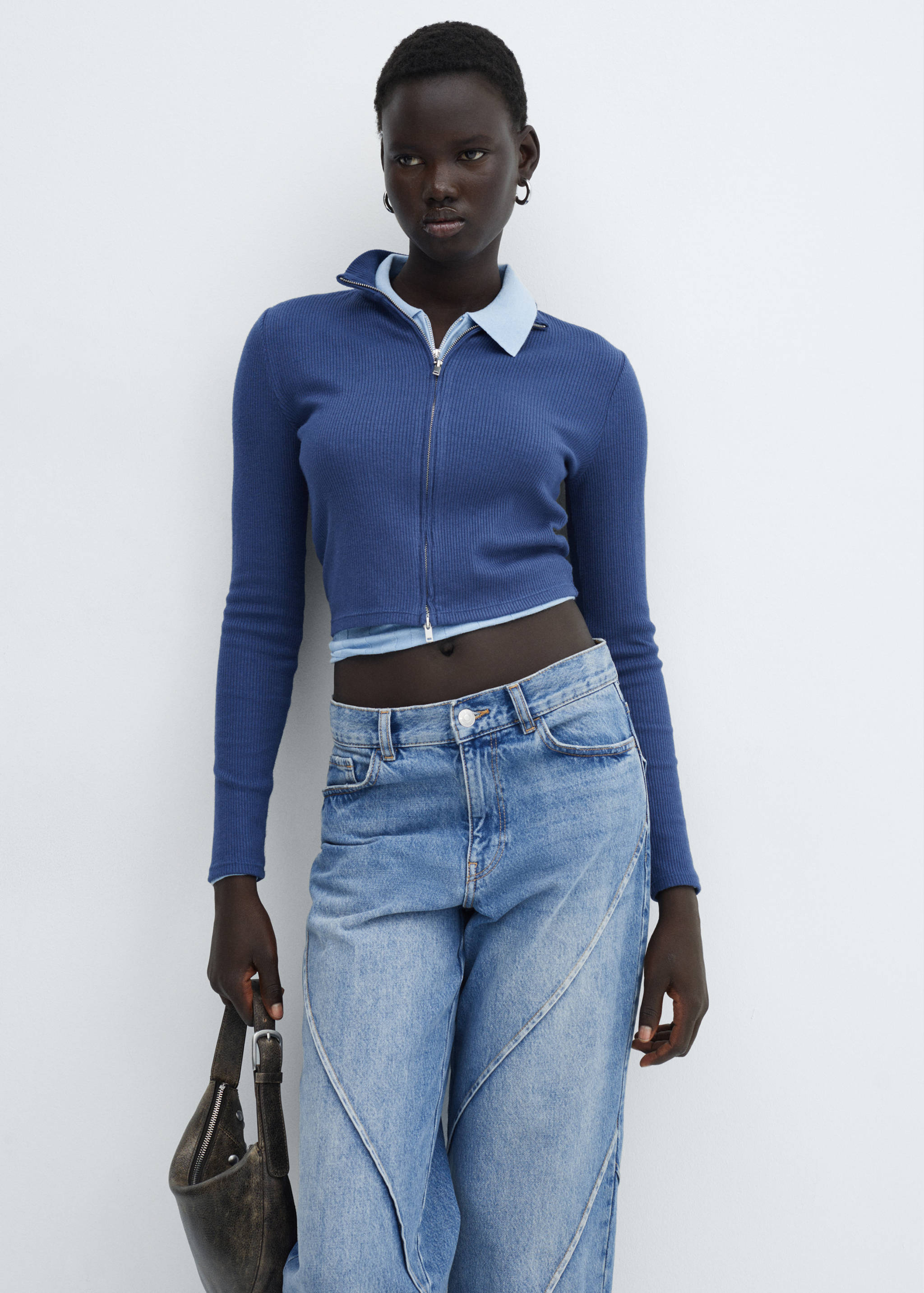 Jeans wideleg costuras decorativas - Detalle del artículo 6