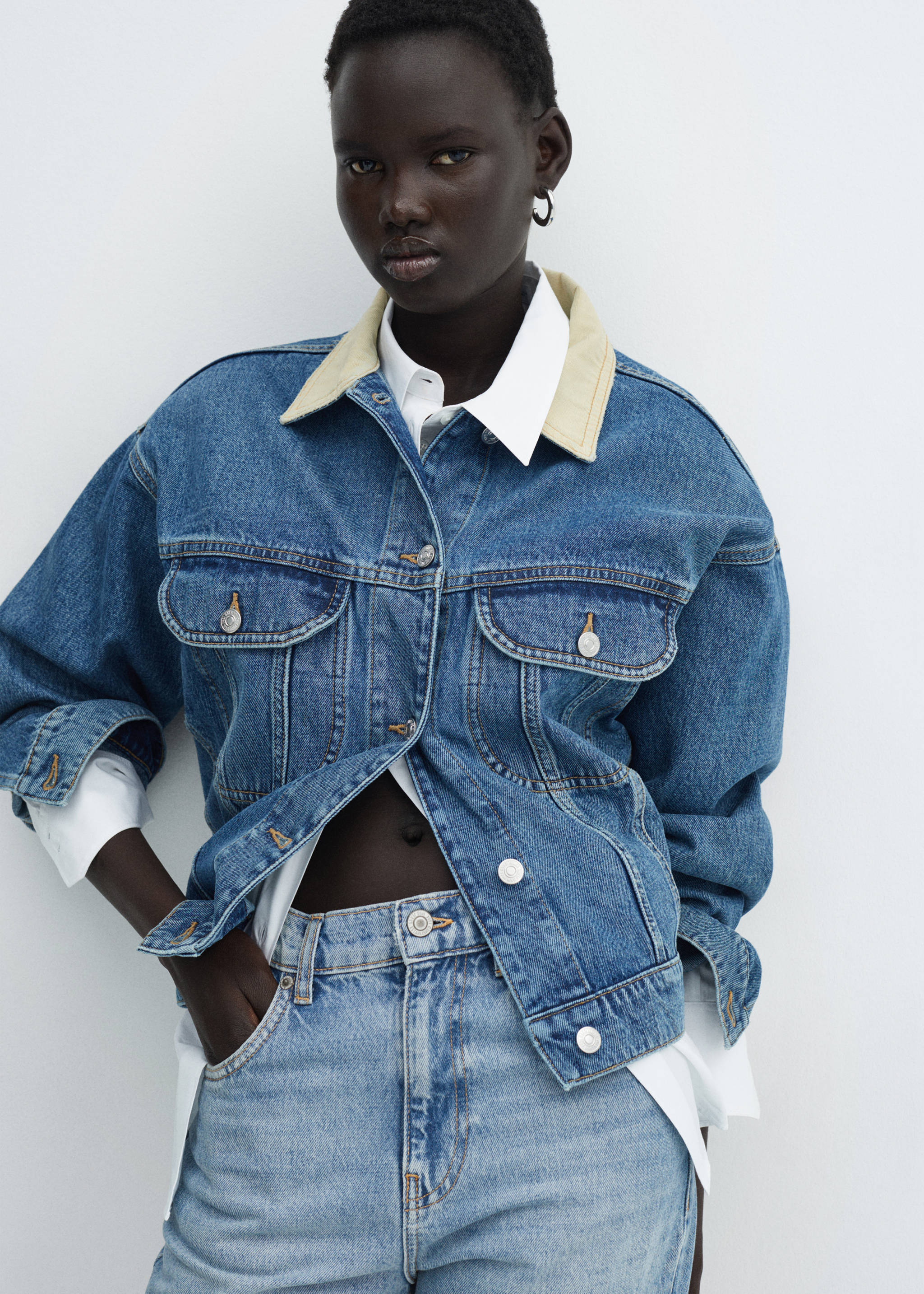 Прямые джинсы с отворотами - Деталь изделия 6