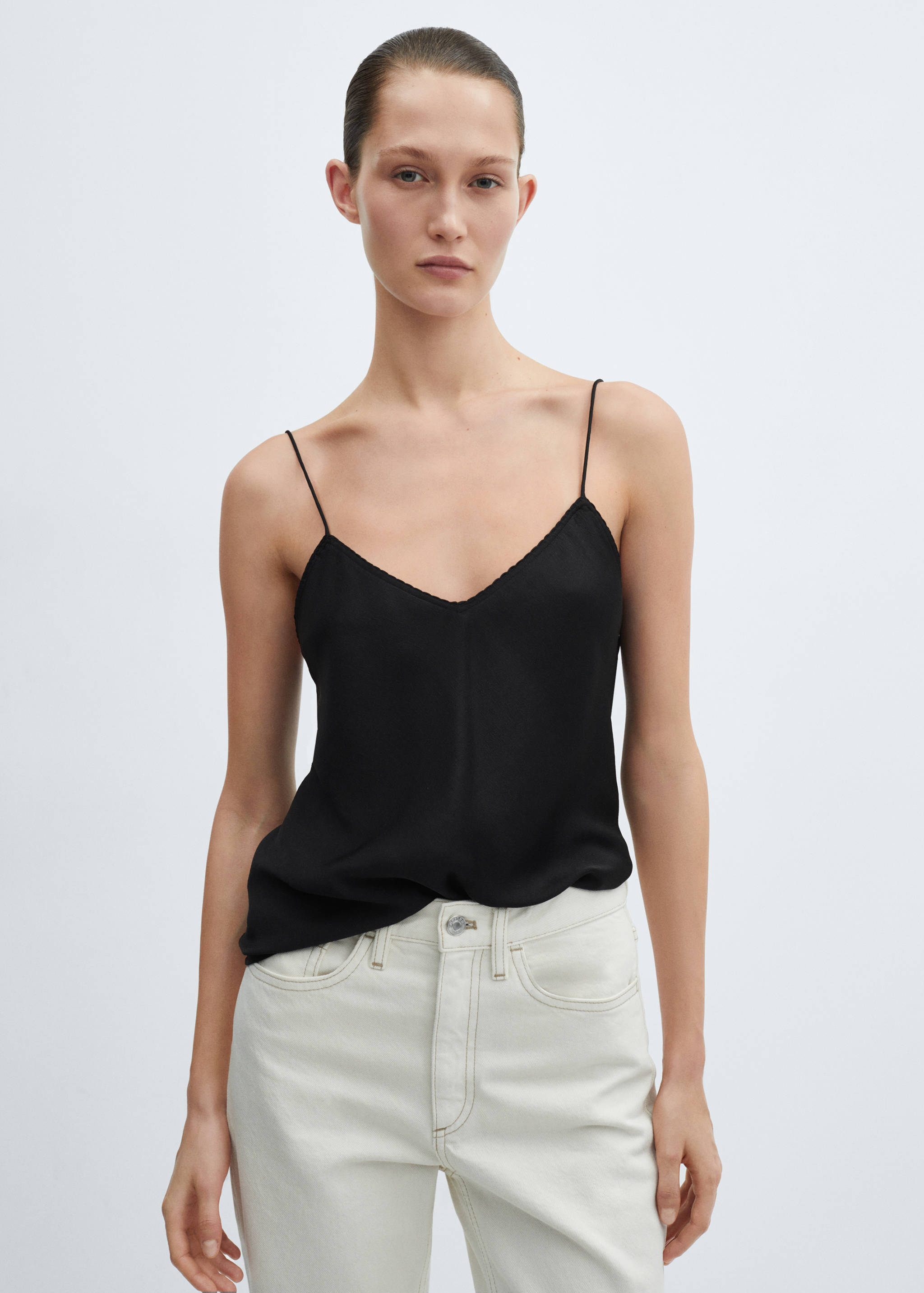 Pleated lace top - Medium plane