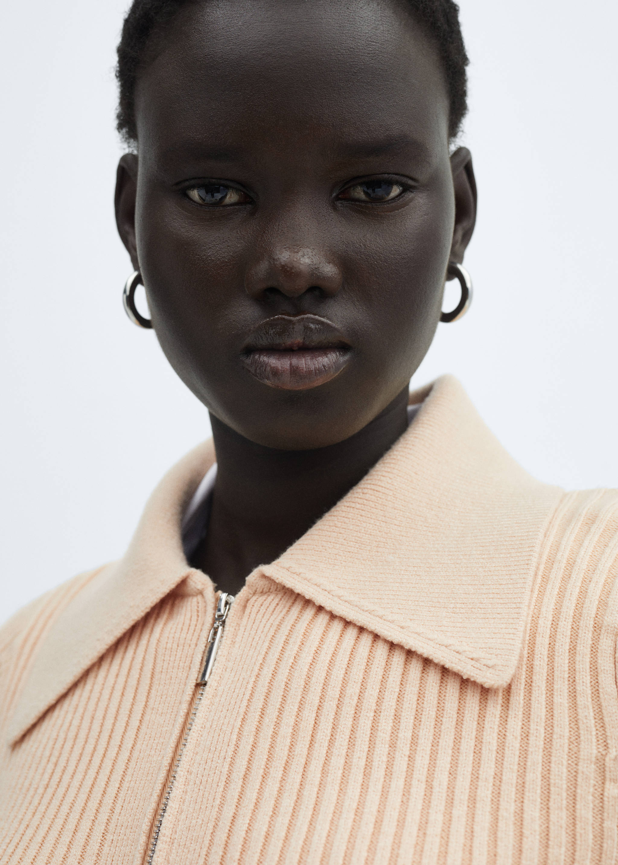 Cárdigan canalé cremallera - Detalle del artículo 1