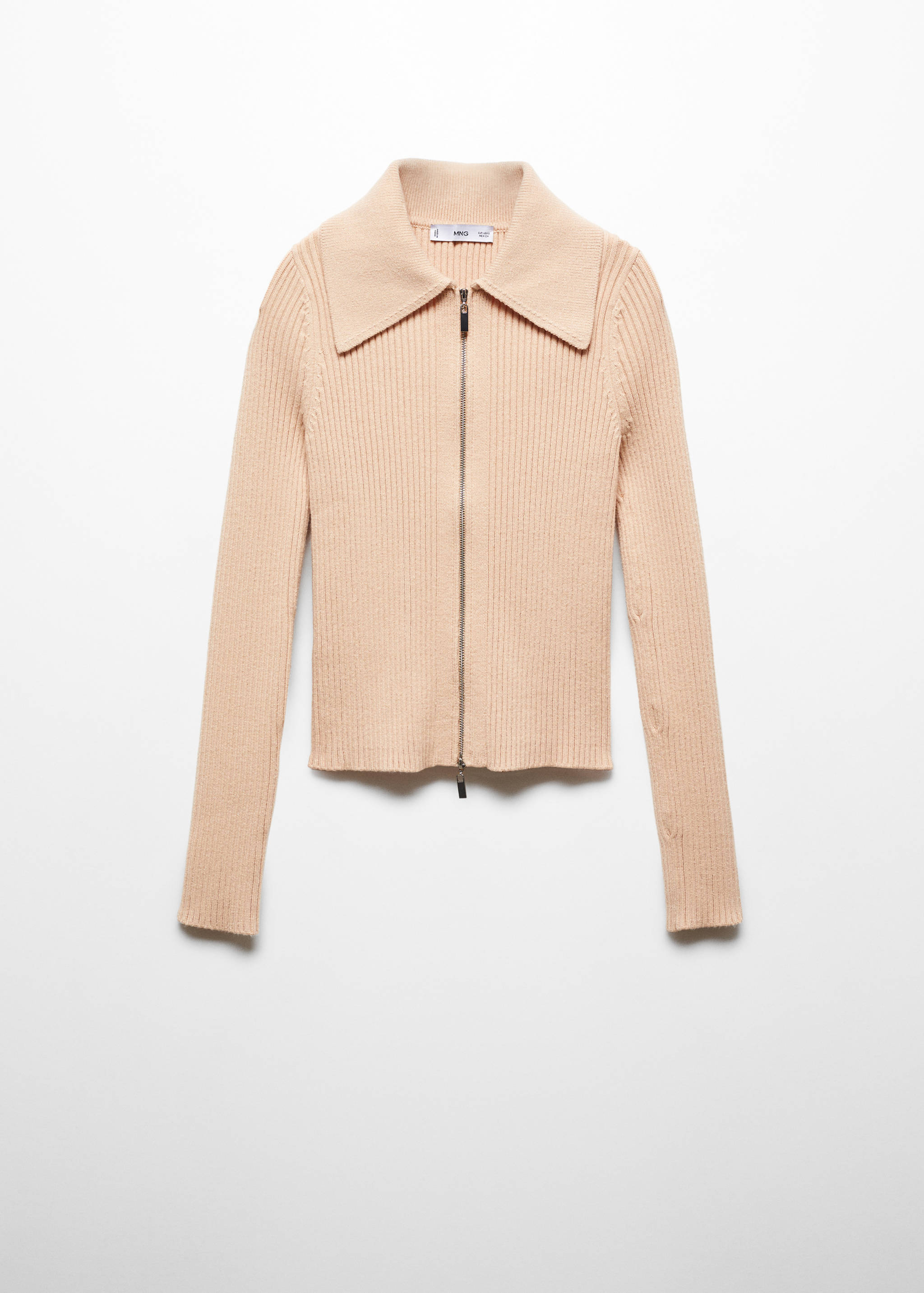 Cárdigan canalé cremallera - Artículo sin modelo