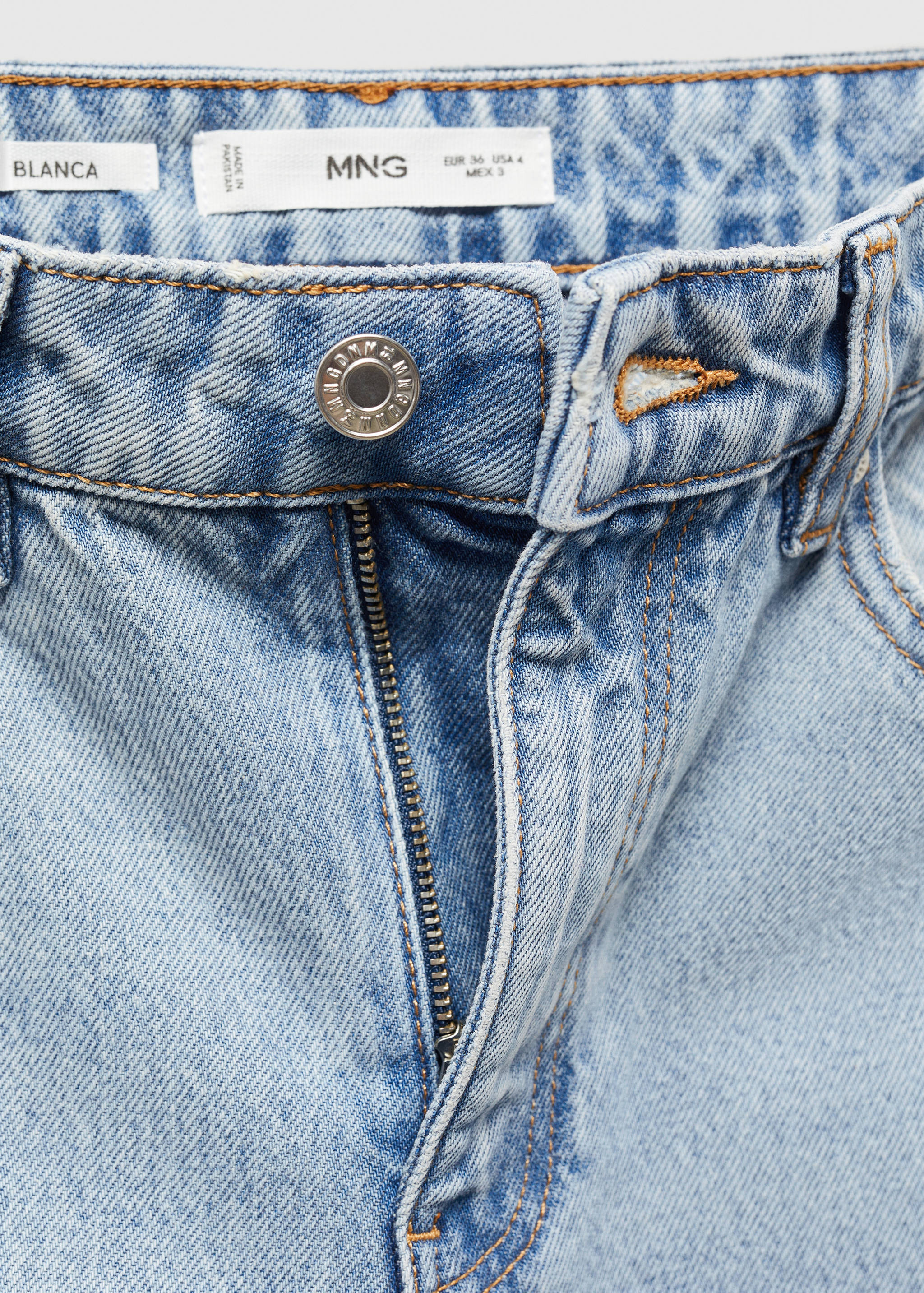 Straight-fit cropped jeans - Details of the article 8