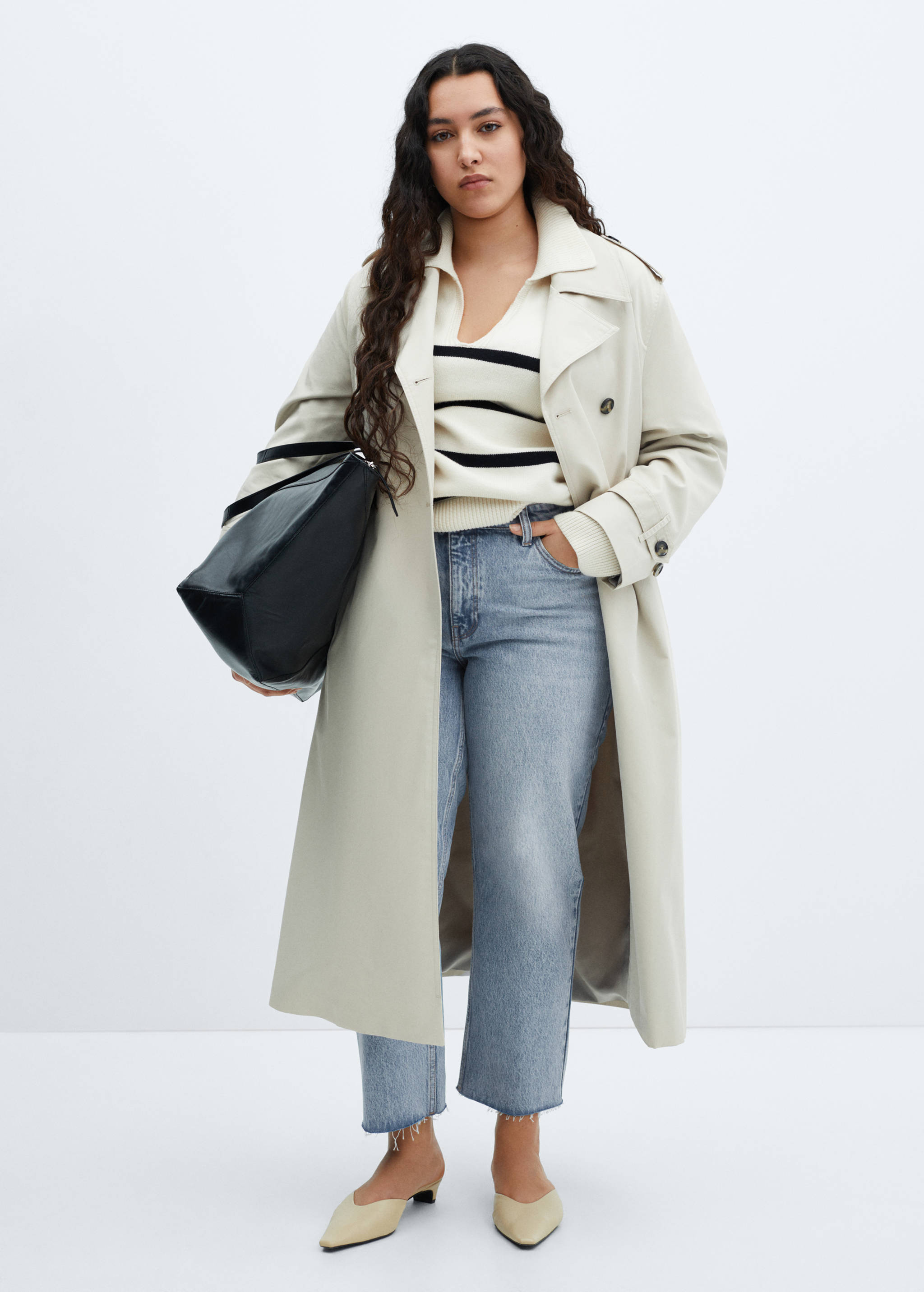 Straight-fit cropped jeans - Details of the article 3