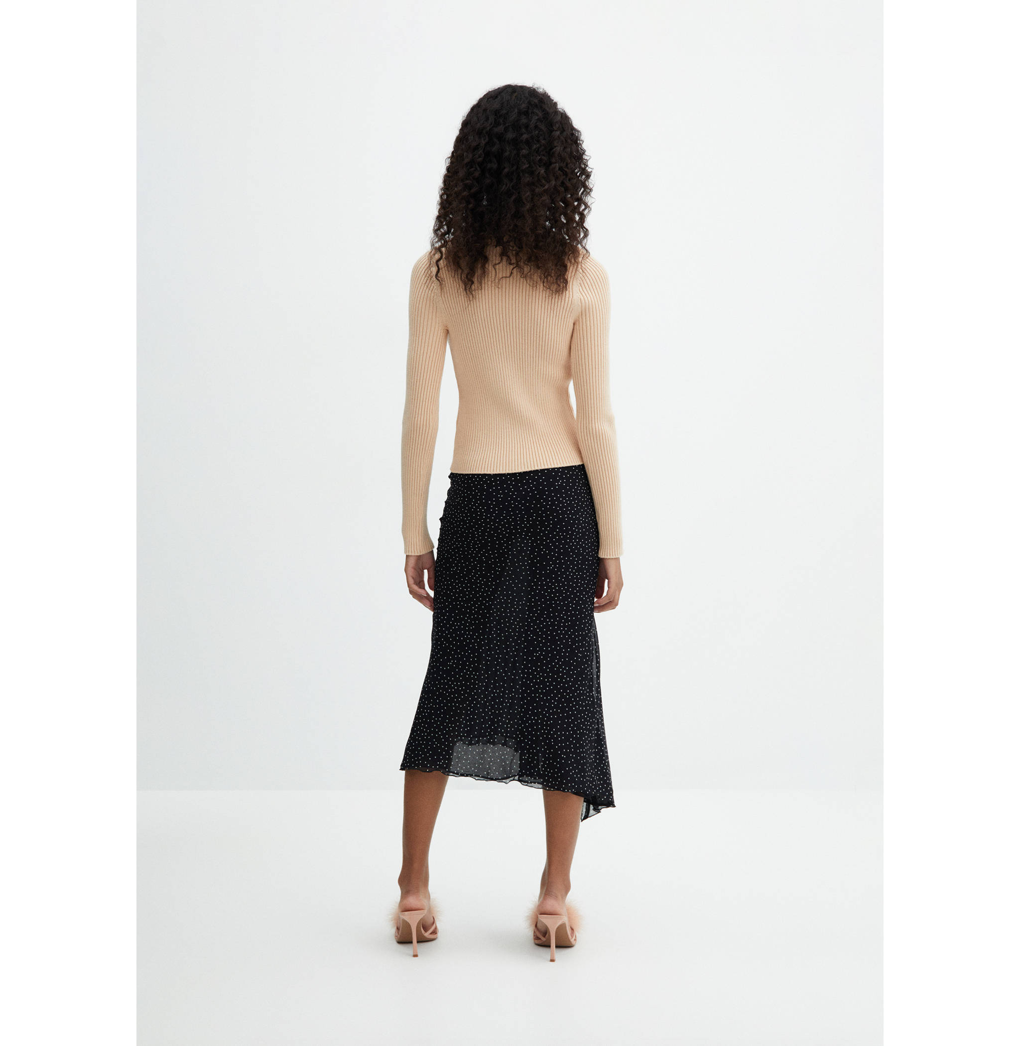 Polka dots midi skirt - Reverse of the article