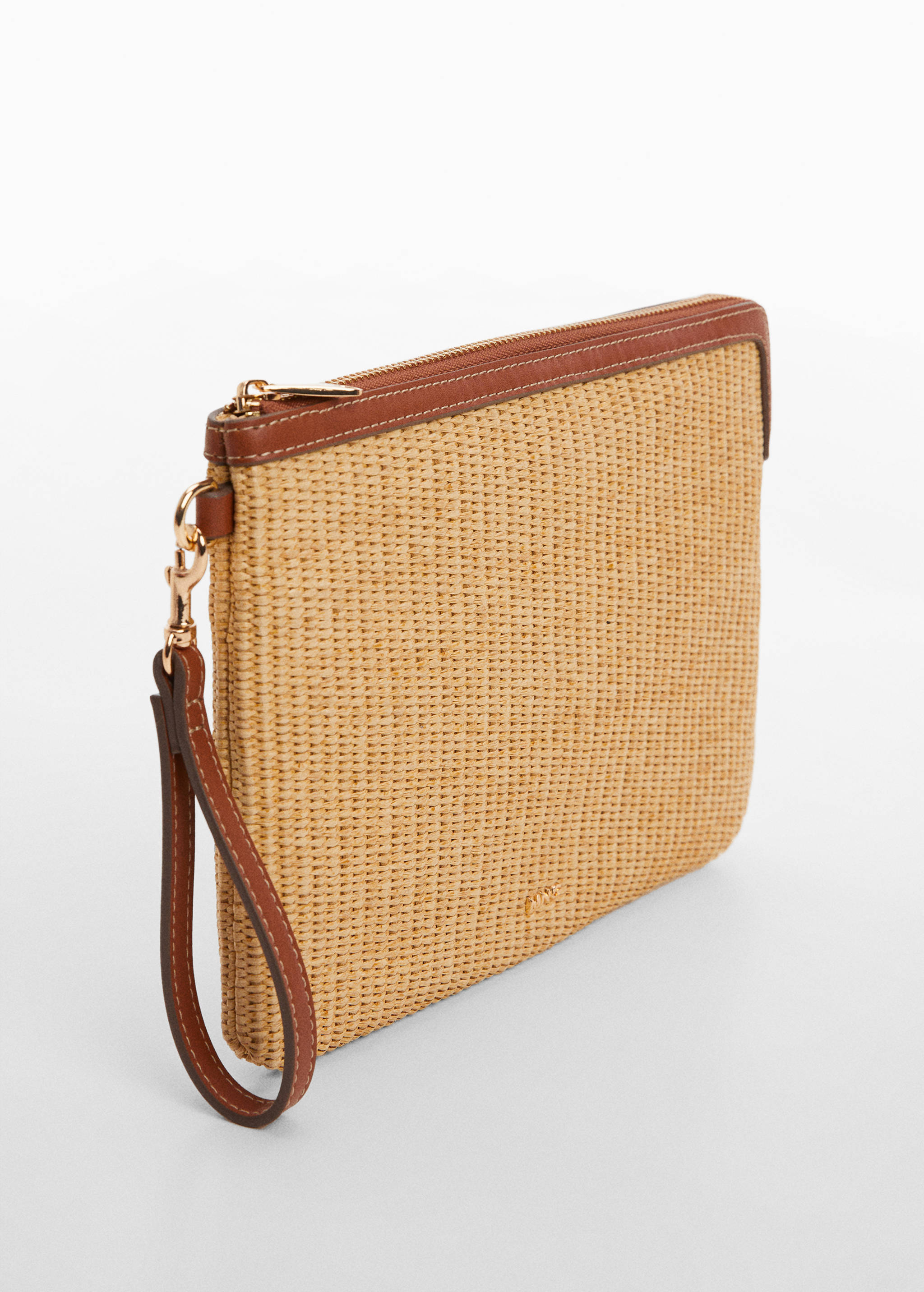 Raffia effect clutch - Medium plane