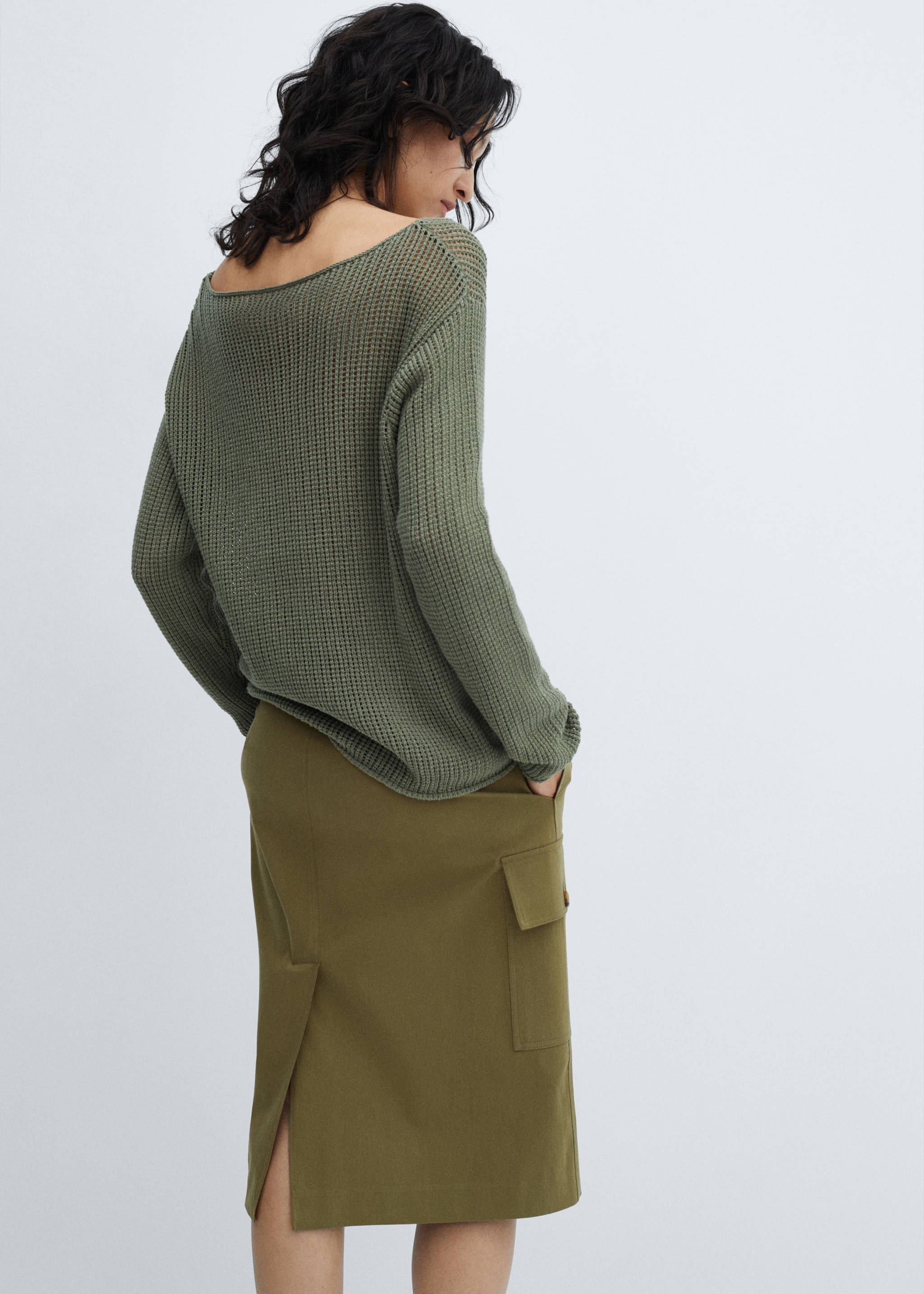 Falda cargo midi - Reverso del artículo