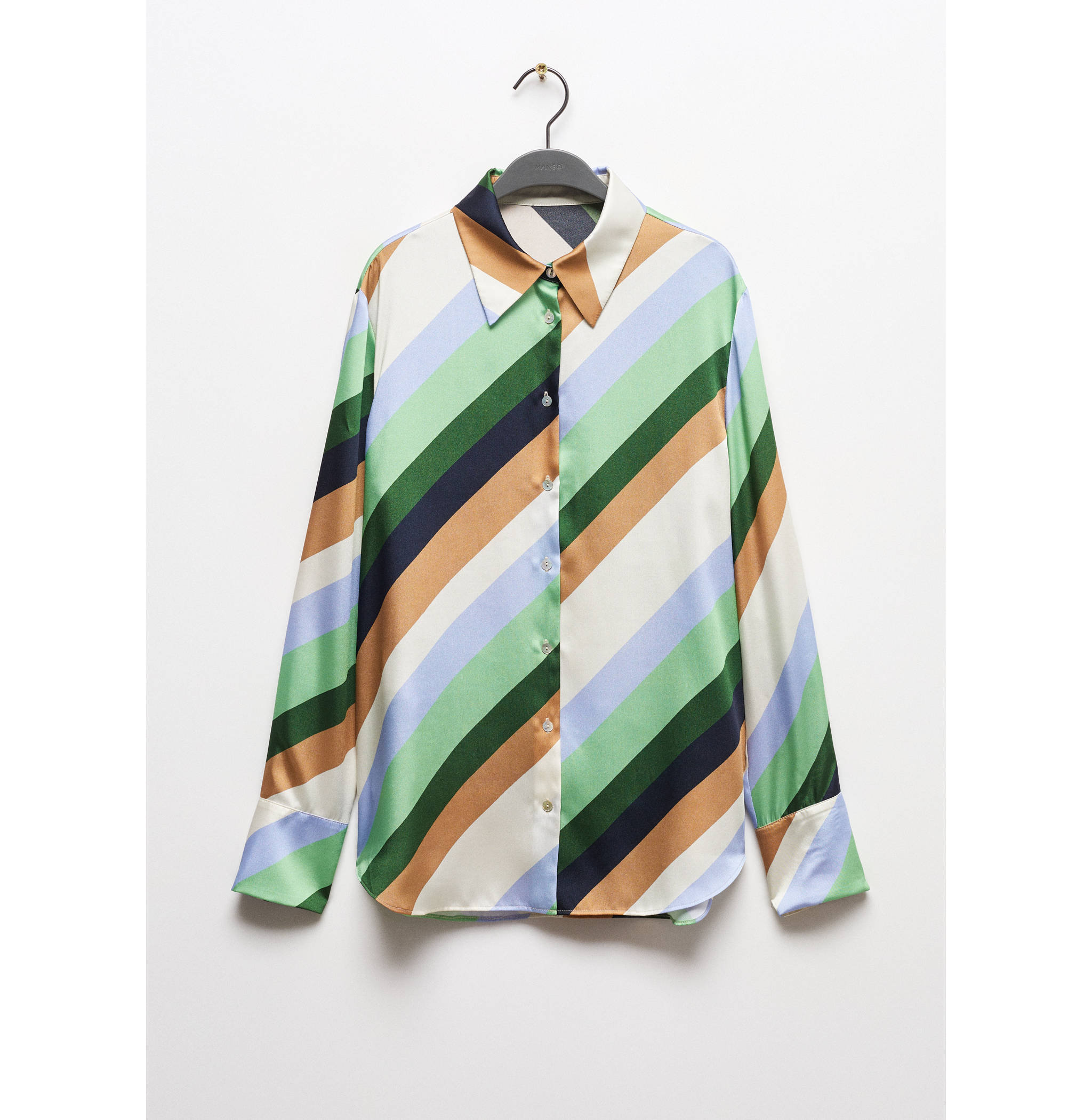 Satin striped shirt - Article without model