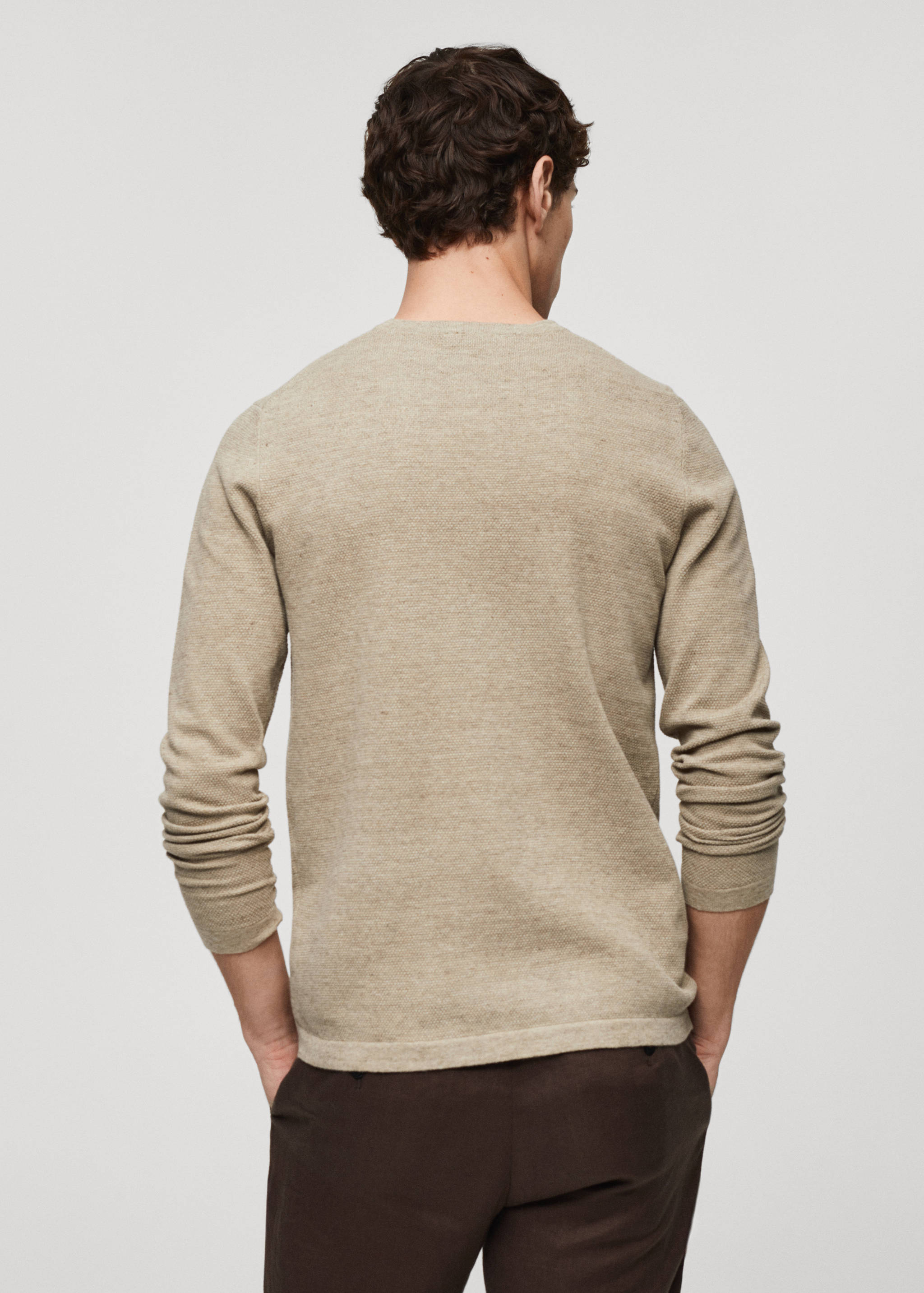 Pull-over jaspé coton - Verso de l’article