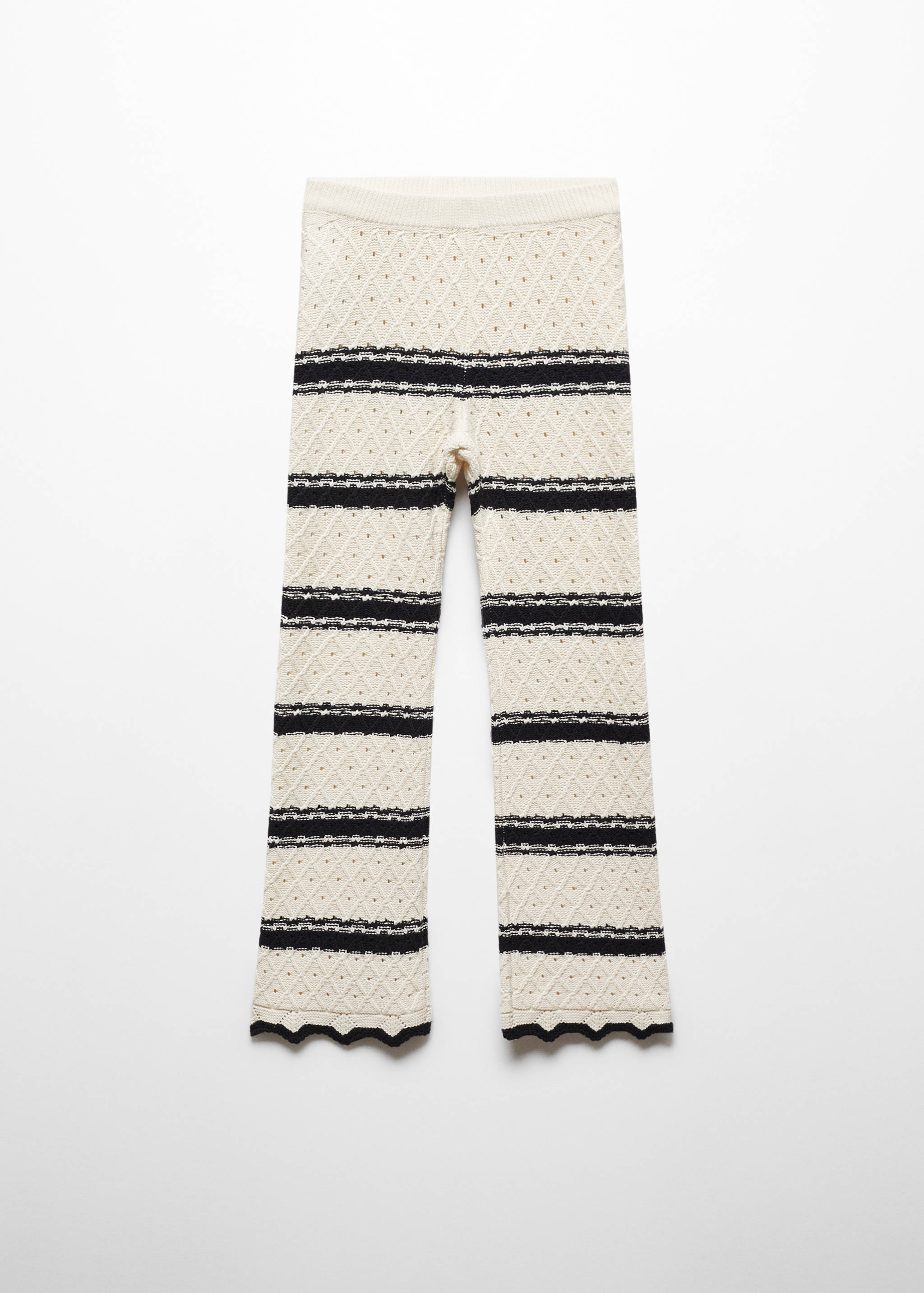 Striped knit trousers - Article without model