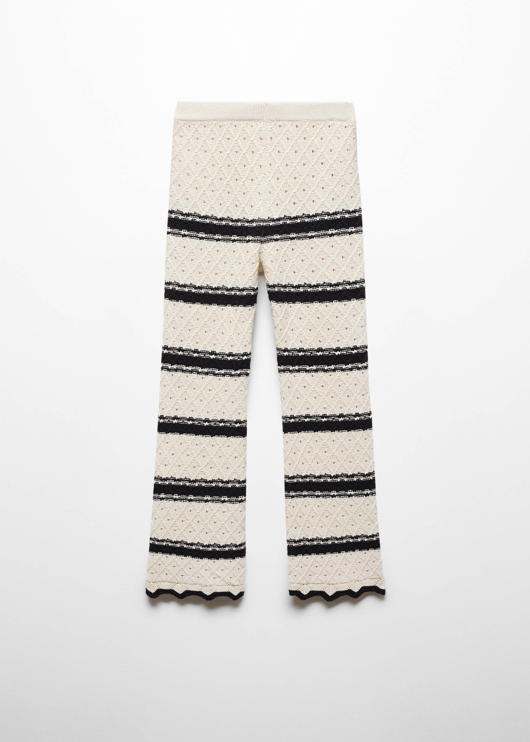 Striped knit trousers - Reverse of the article
