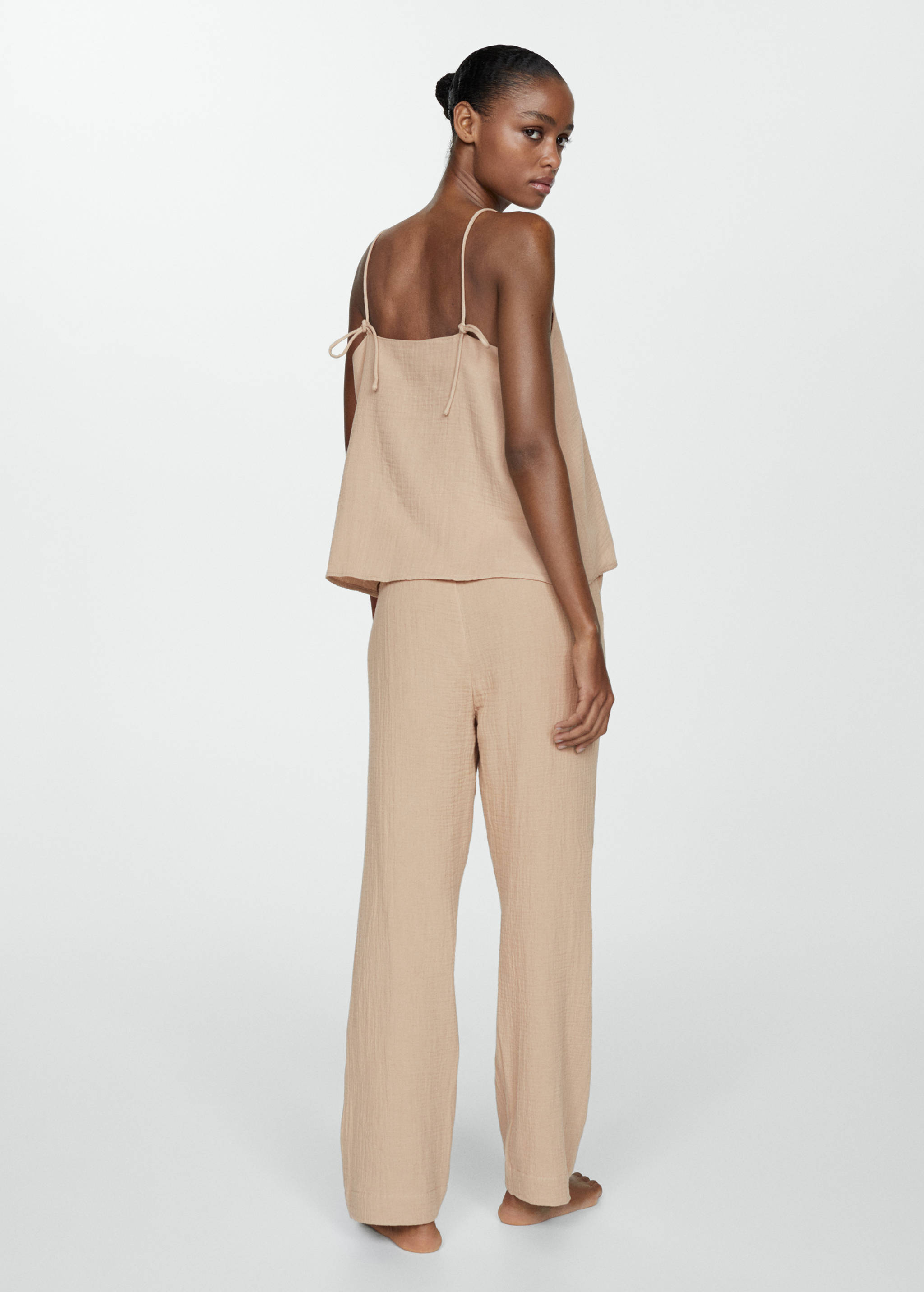 Pantalon pyjama gaze de coton - Verso de l’article