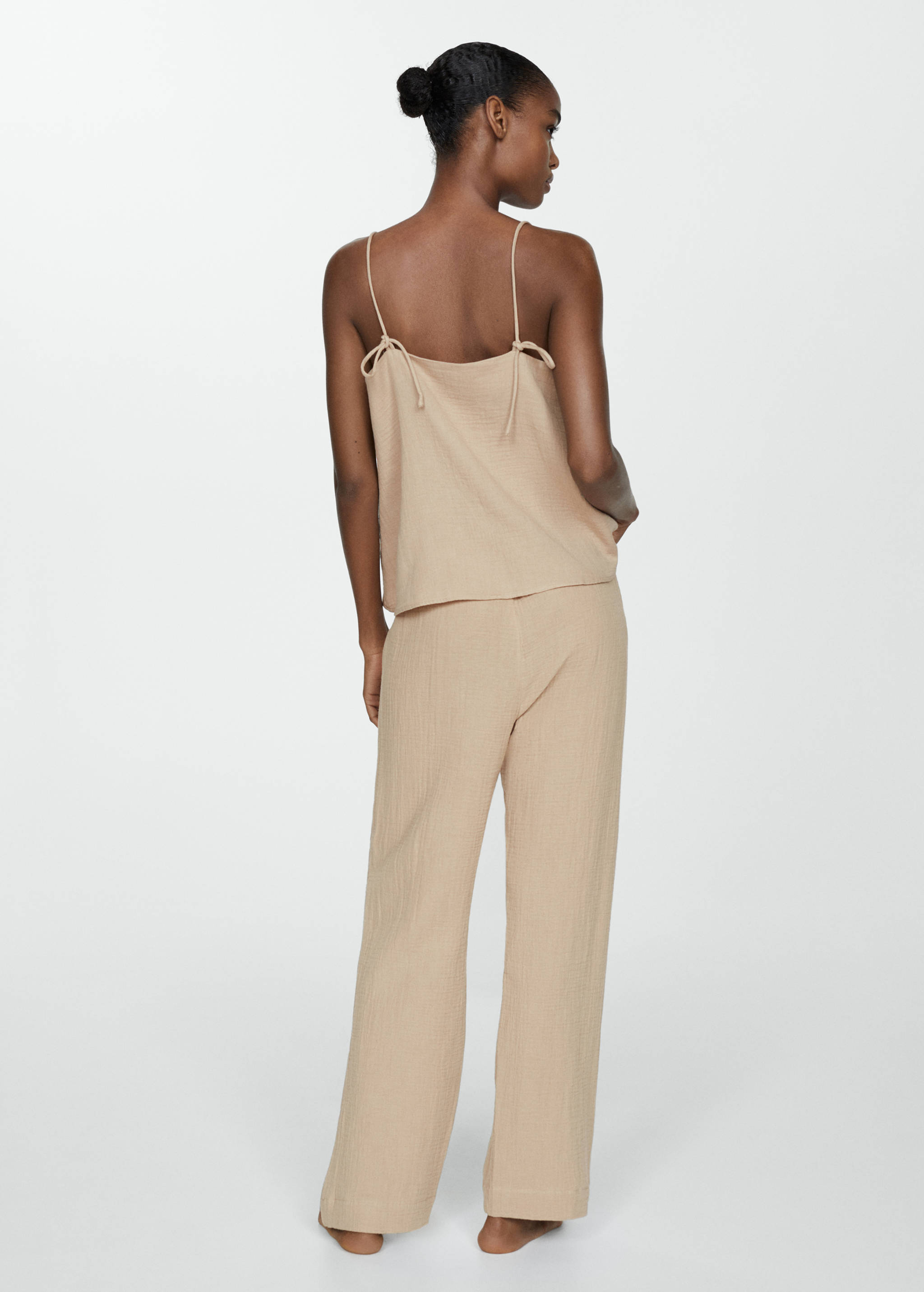 Pyjama-Oberteil aus Baumwoll-Gaze - Rückseite des Artikels