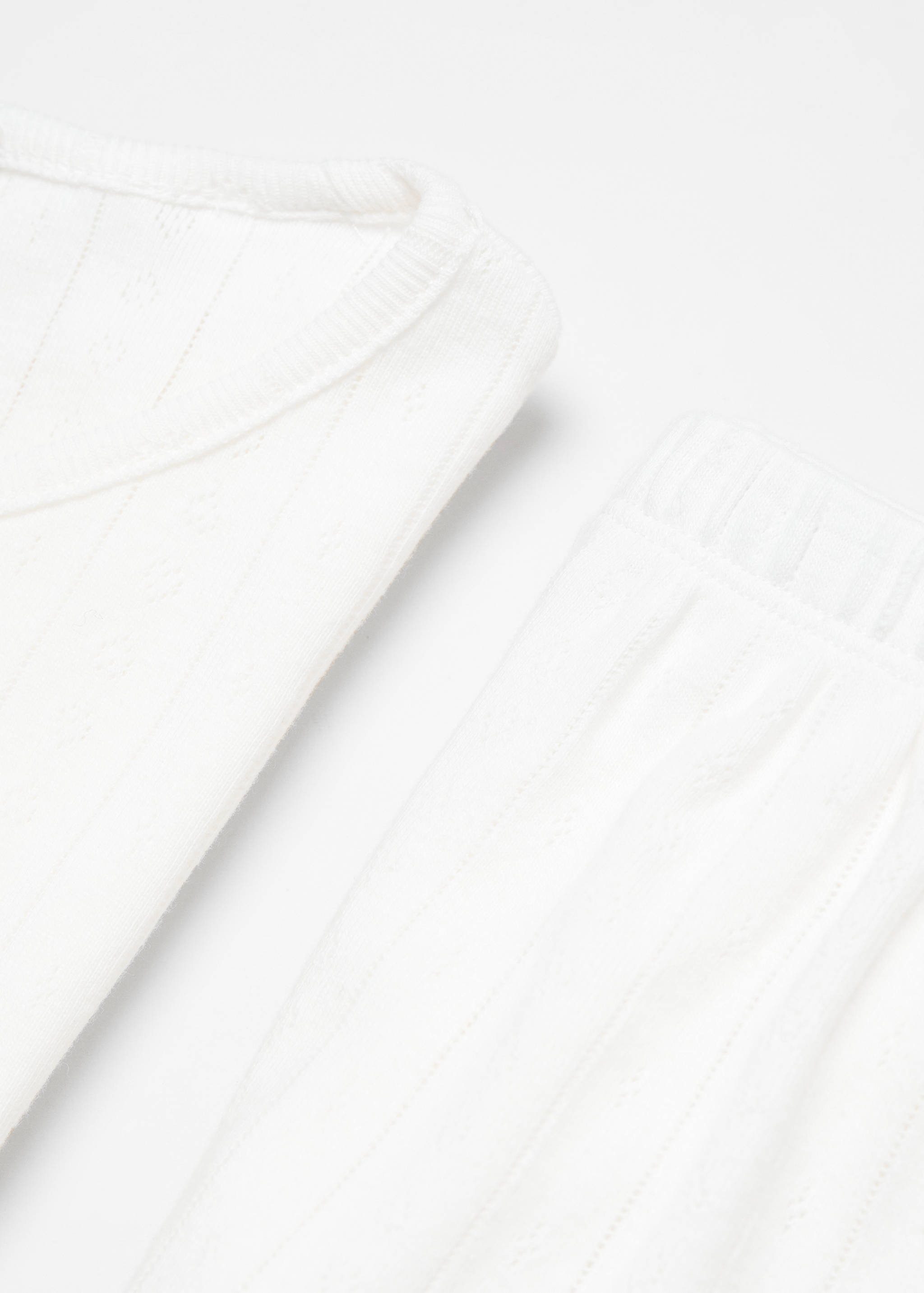 Cotton pyjama shorts with gathered hem - Details of the article 8