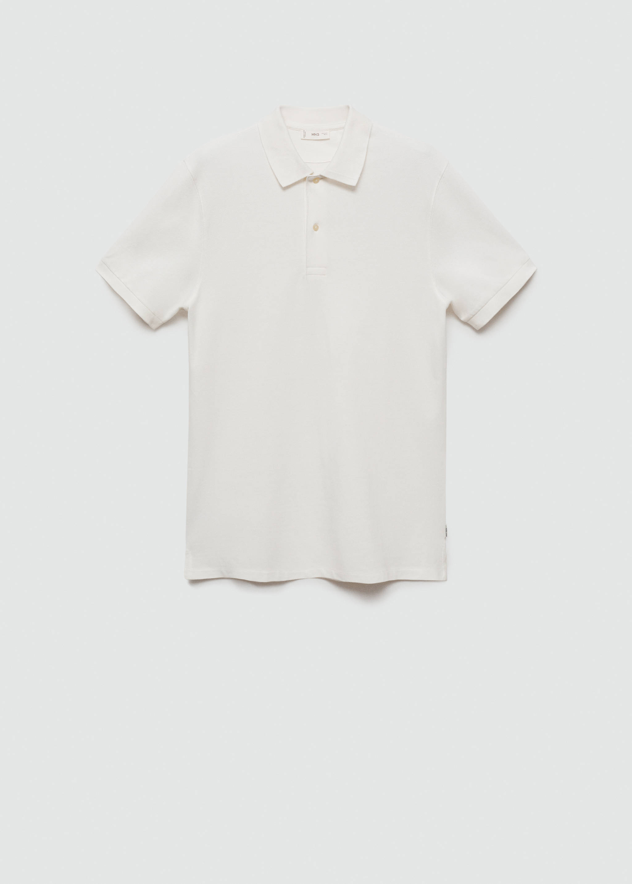 Short-sleeved cotton polo shirt - Article without model