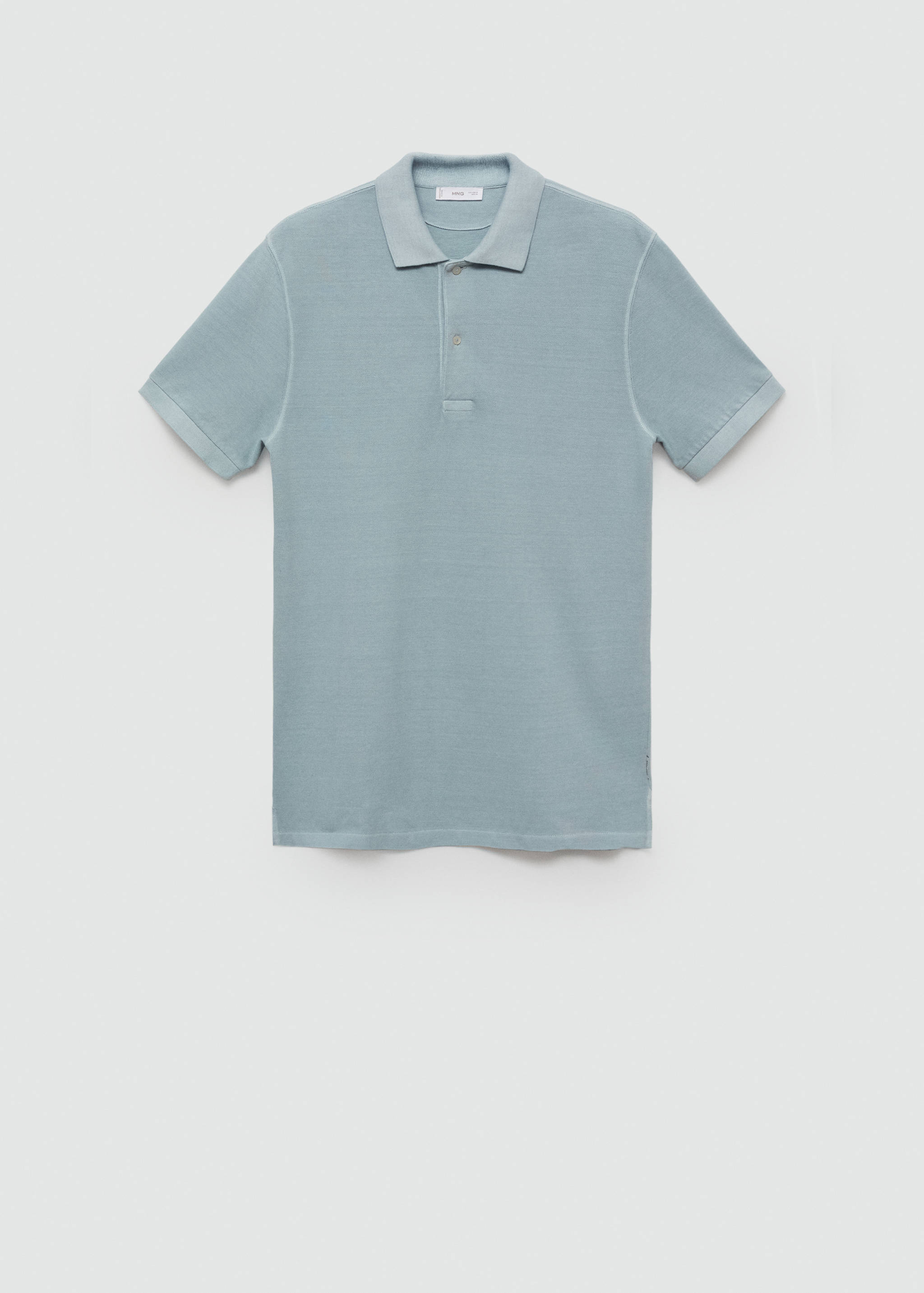 Short-sleeved cotton polo shirt - Article without model