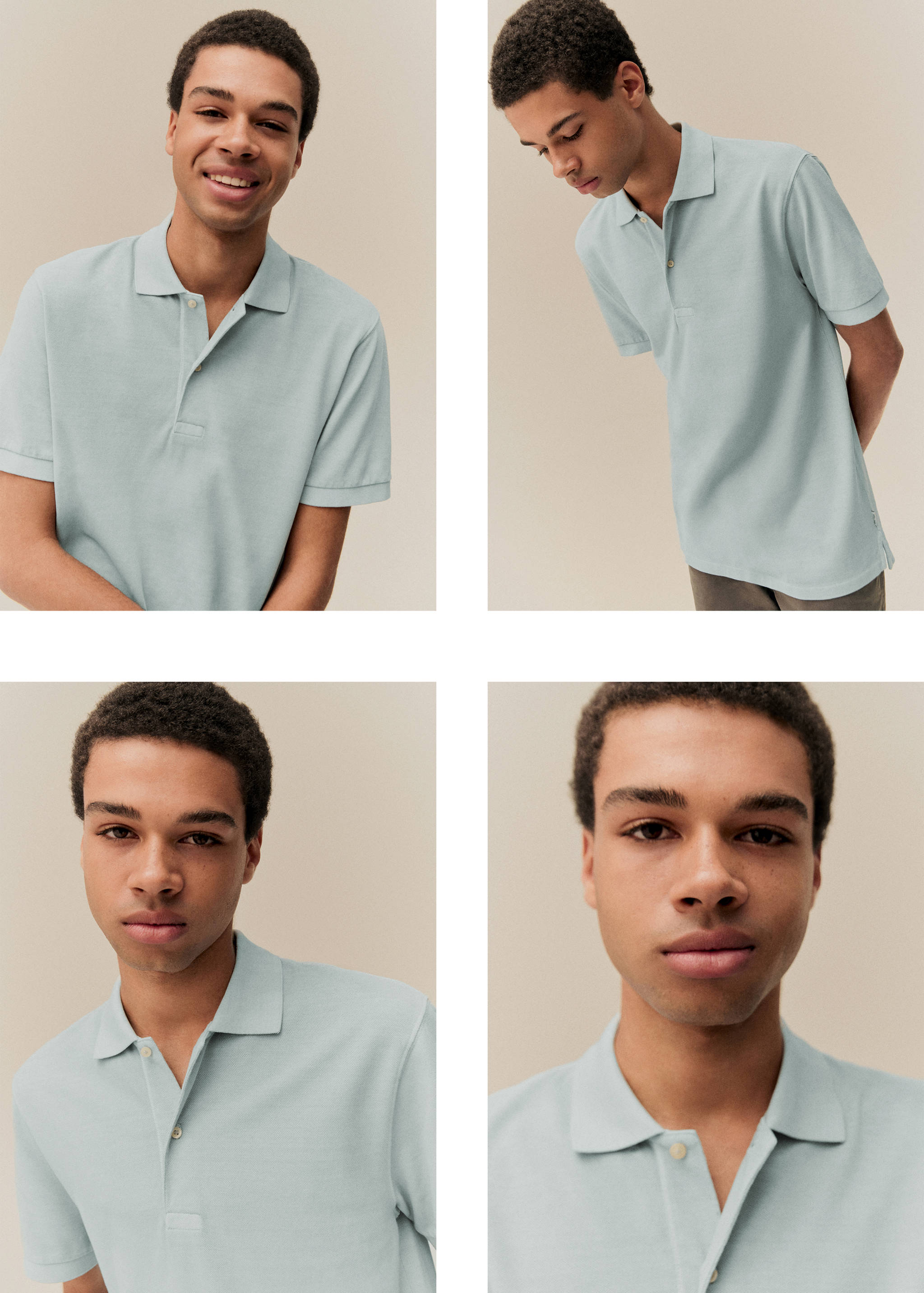 Short-sleeved cotton polo shirt - Details of the article 5